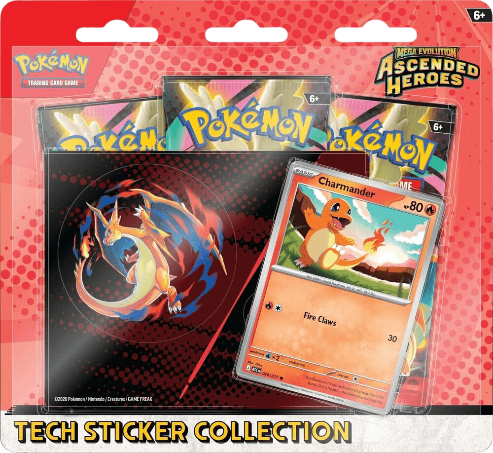 Mega Evolution: Ascended Heroes Tech Sticker Collection - Charmander - ME: Ascended Heroes