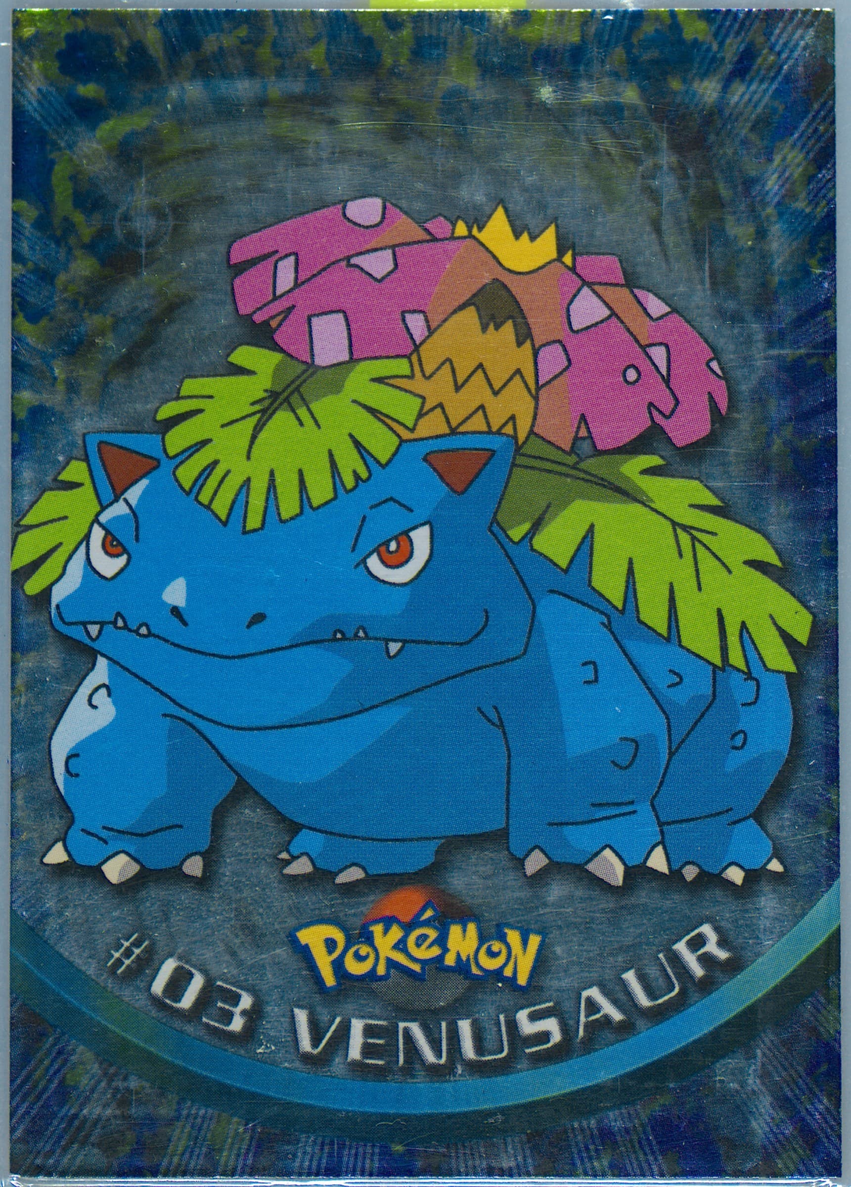 Venusaur Foil-Italian (3) 1999 Topps Pokemon TV