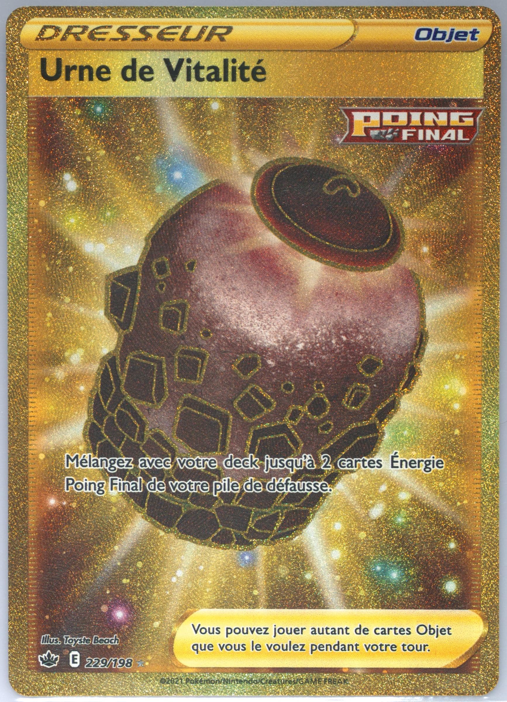 Full Art/Urne de Vitalite French-Secret (229) 2021 Pokemon Sword & Shield Chilling Reign