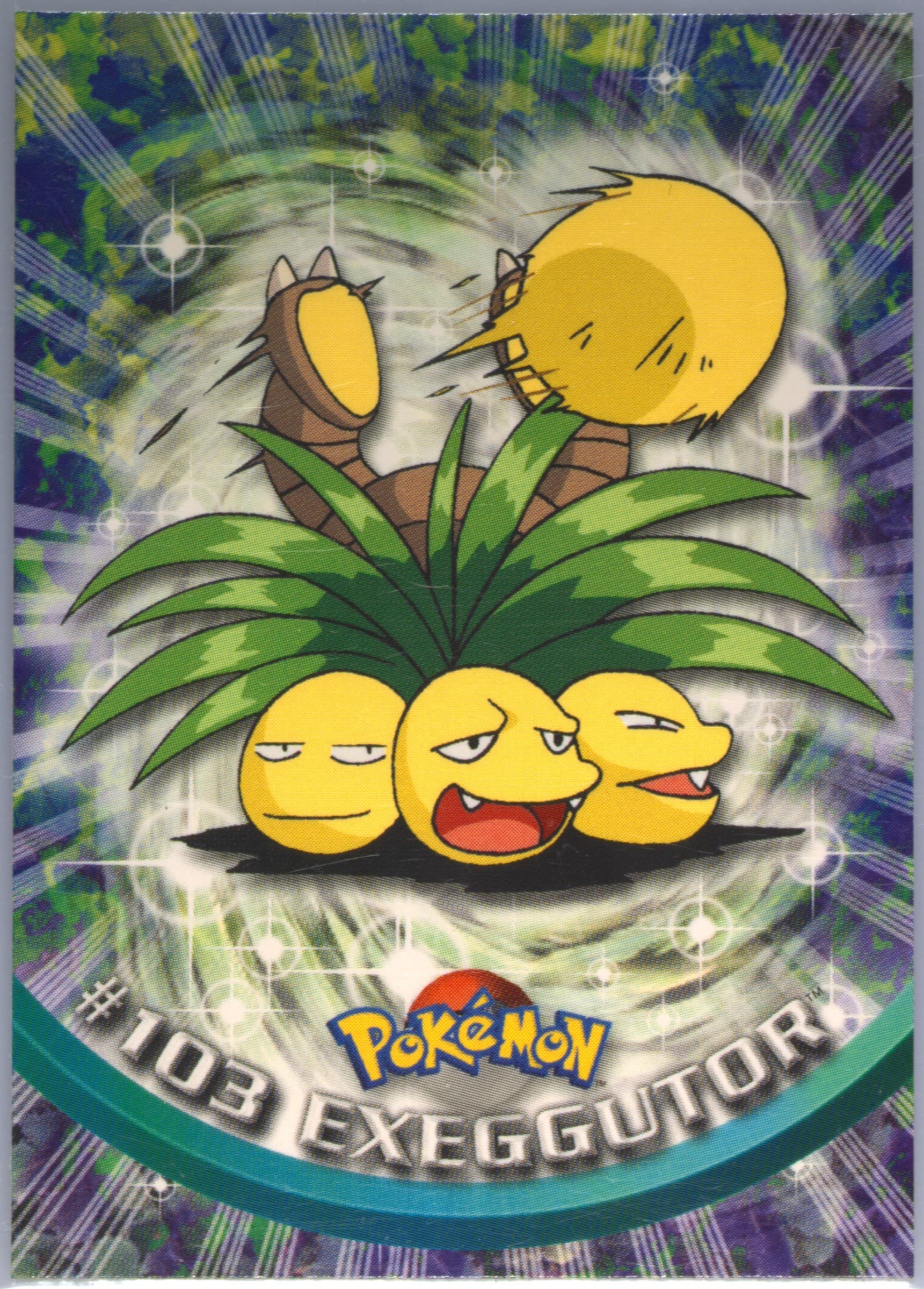 Exeggutor Italian (102) 2000 Topps Pokemon TV Animation Series 2