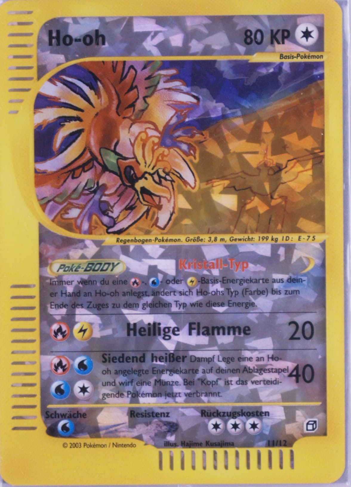 HO-Oh German (11) 2003 Pokemon Skyridge Box Topper