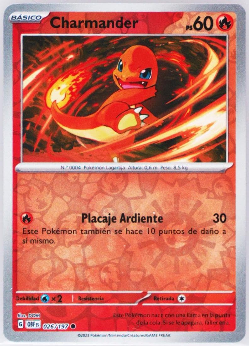 Charmander Reverse Holo (026) 2023 Pokemon Spanish Obf ES-Obsidian Flames