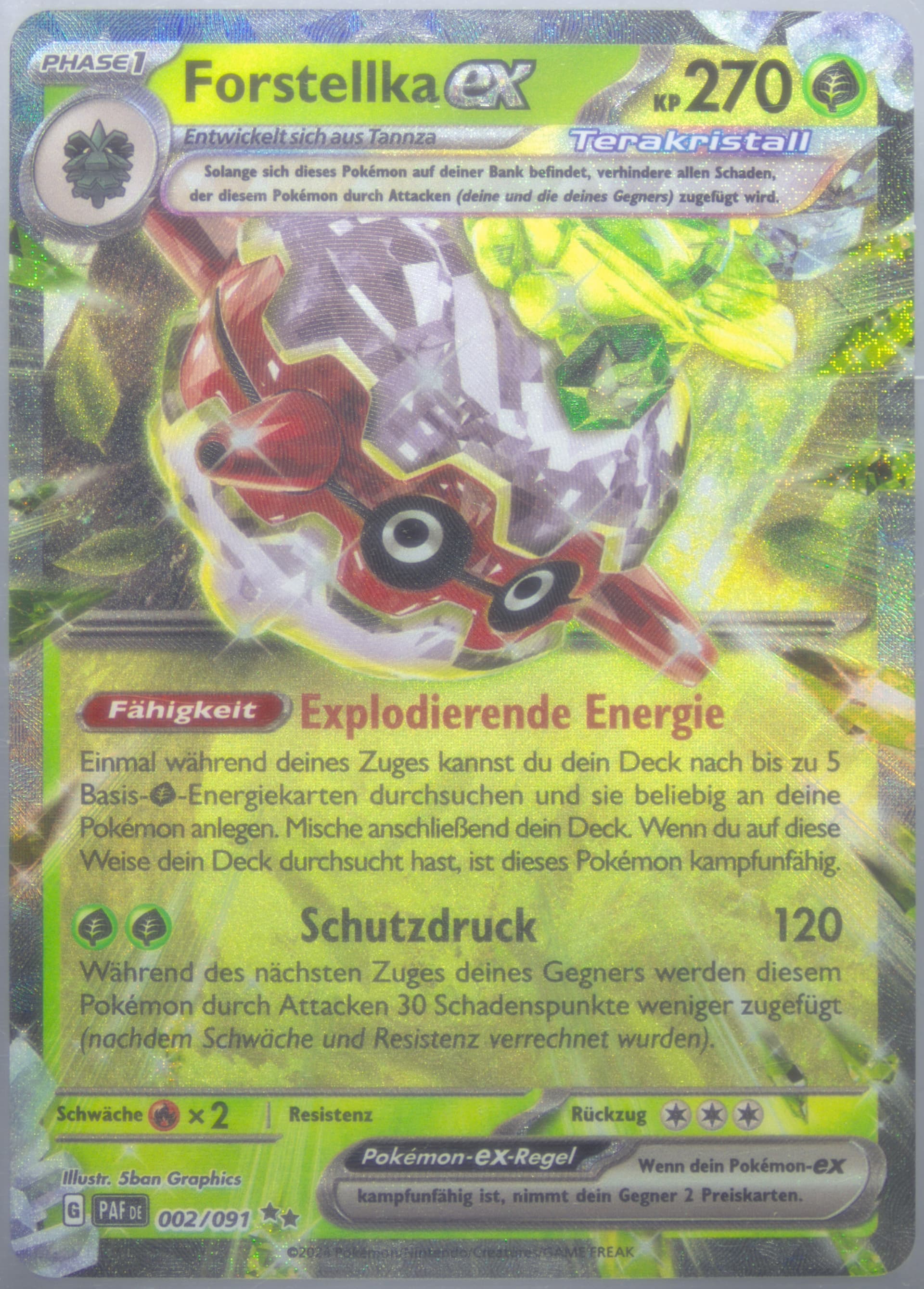 Forretress EX (002) 2024 Pokemon German Paf de-Paldean Fates