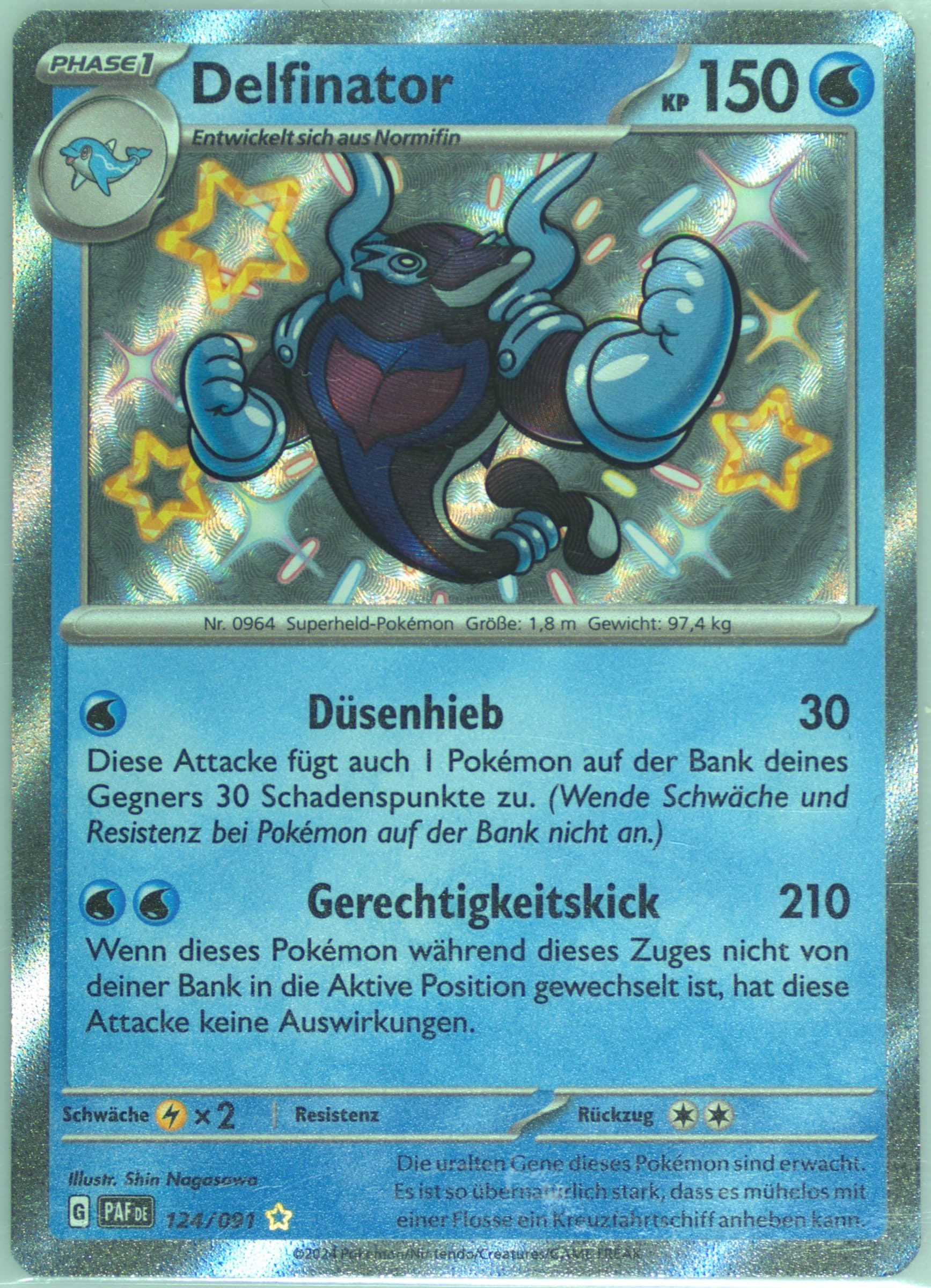 Palafin Shiny Rare (124) 2024 Pokemon German Paf de-Paldean Fates