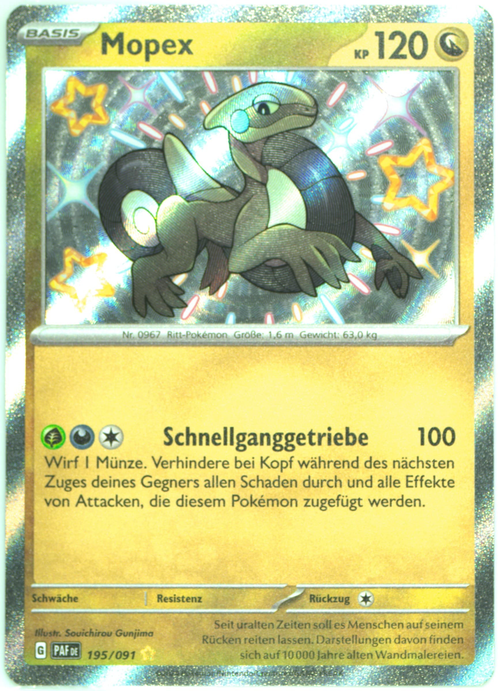 Cyclizar Shiny Rare (195) 2024 Pokemon German Paf de-Paldean Fates
