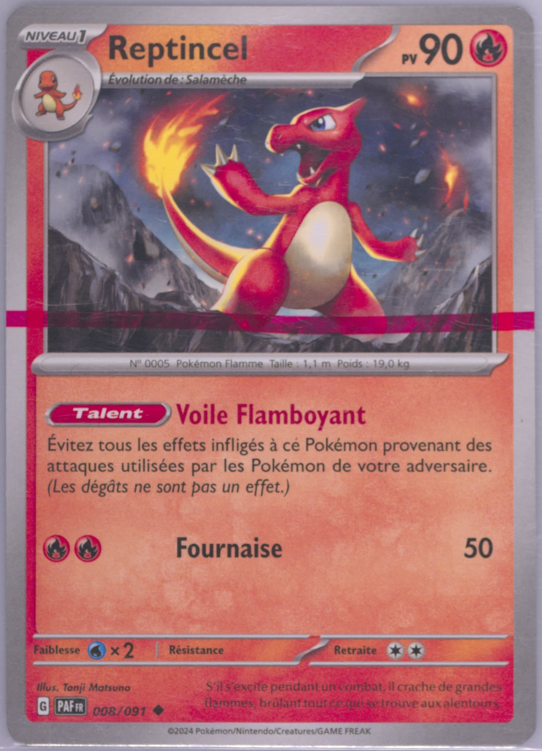 Charmeleon (008) 2024 Pokemon French Paf FR-Paldean Fates