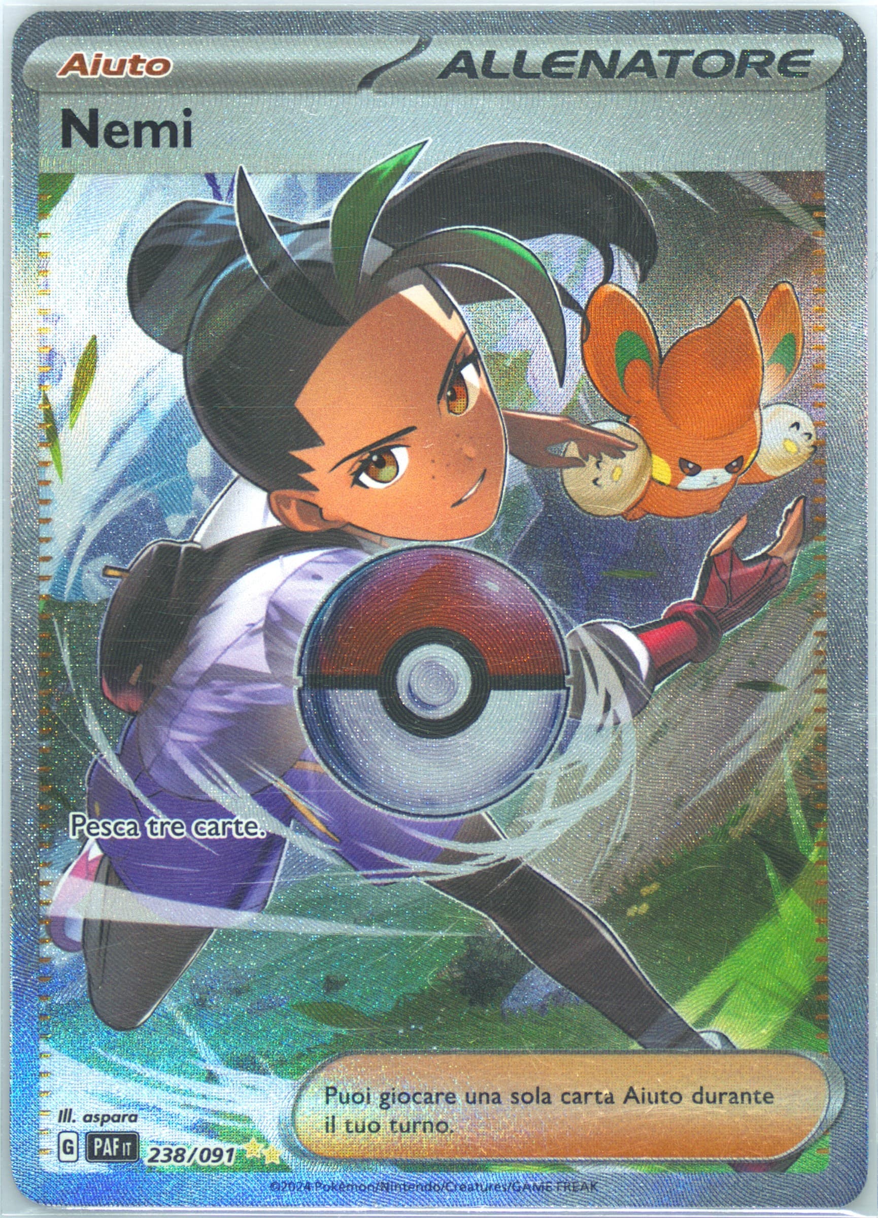 Nemona Special Illustration Rare (238) 2024 Pokemon Italian Paf It-Paldean Fates