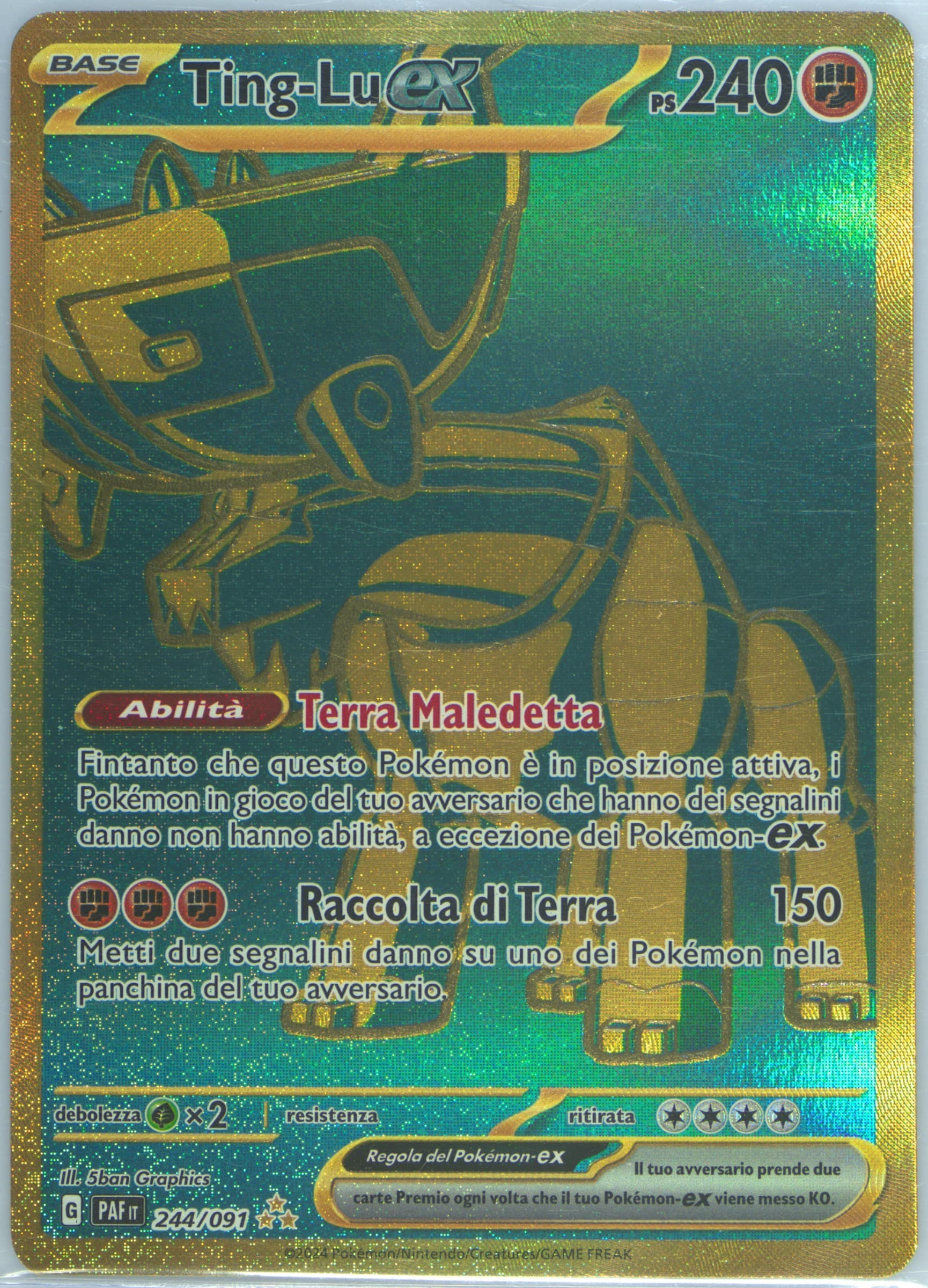 Ting-LU EX Hyper Rare (244) 2024 Pokemon Italian Paf It-Paldean Fates