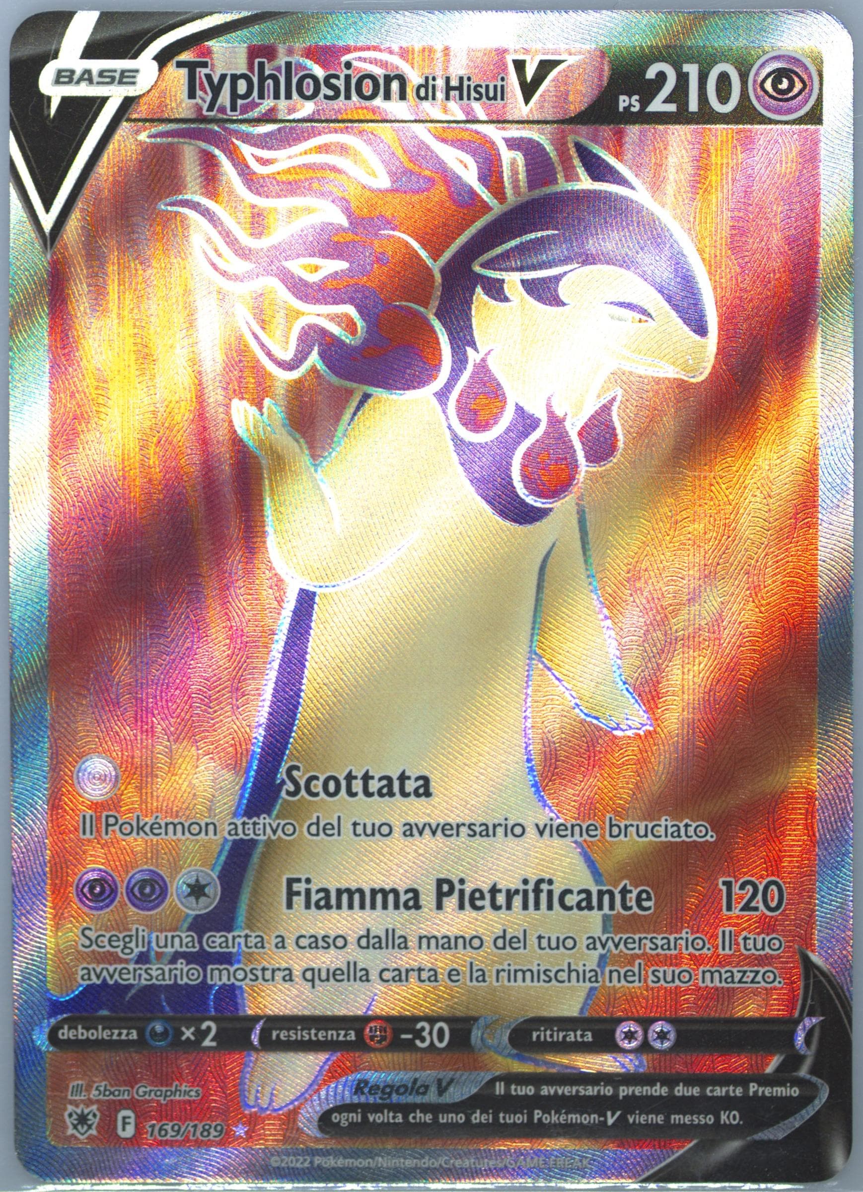Full Art/Typhlosion de Hisui V Italian (169) 2022 Pokemon Sword & Shield Astral Radiance
