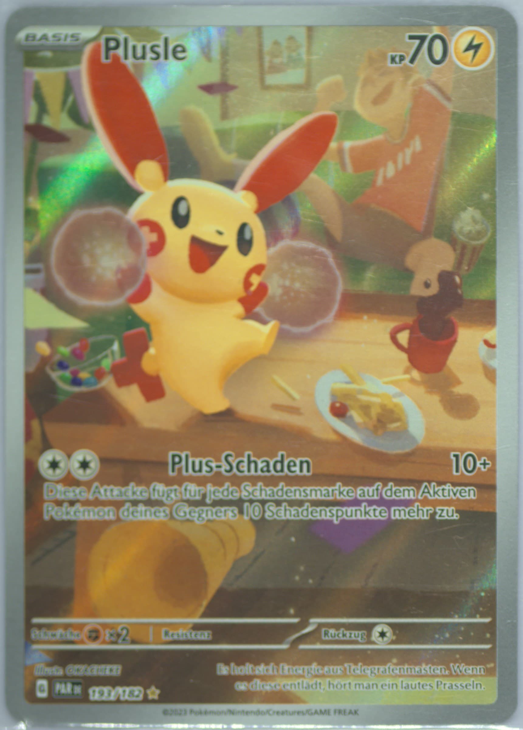 Plusle Illustration Rare (193) 2023 Pokemon German Par de-Paradox Rift