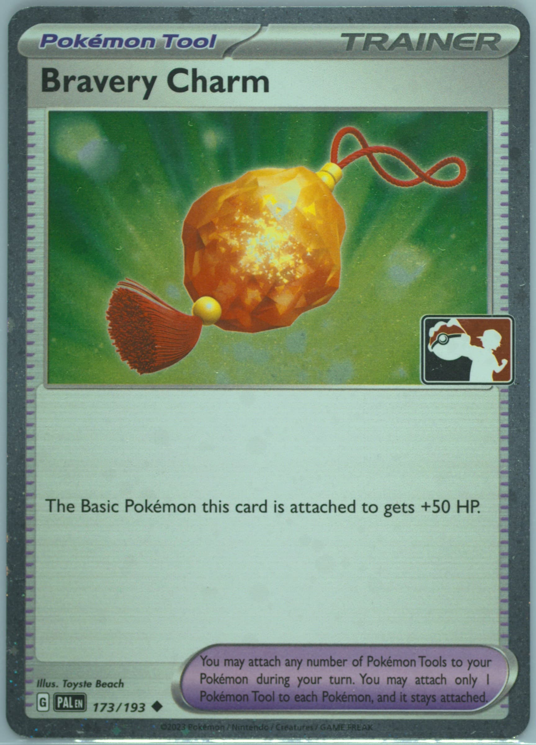 Bravery Charm Holo (173) 2024 Pokemon Play! Pokemon Prize Pack: Series 4