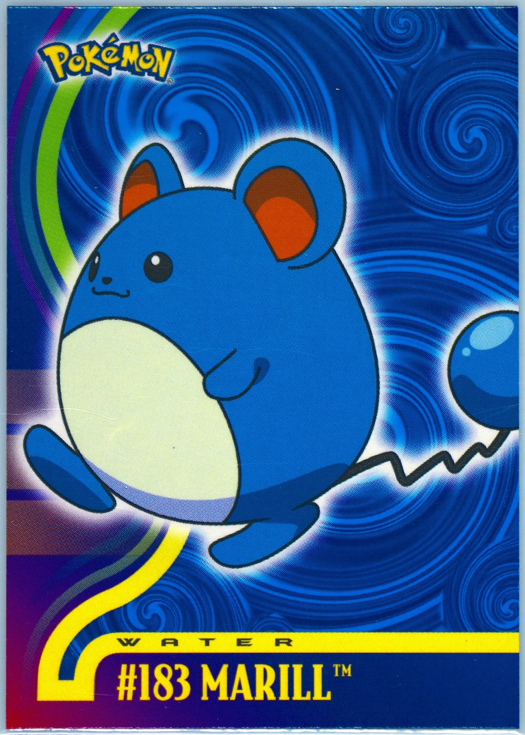 Marill (183) 2001 Topps Pokemon Johto Series 3