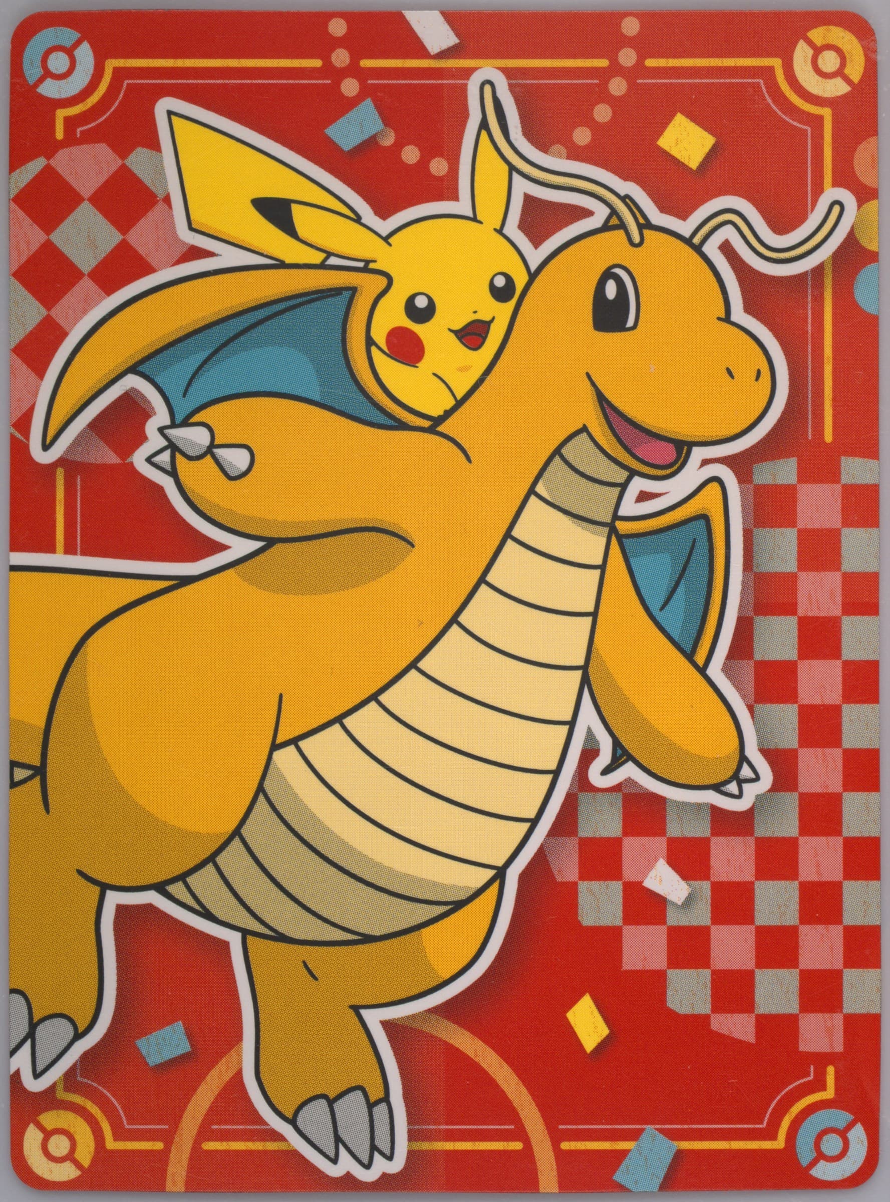 Dragonite/Pikachu Seasonal Mini Sheet-2nd Period 2023 Pokemon Center Twinkle Winter Vacation Campaign