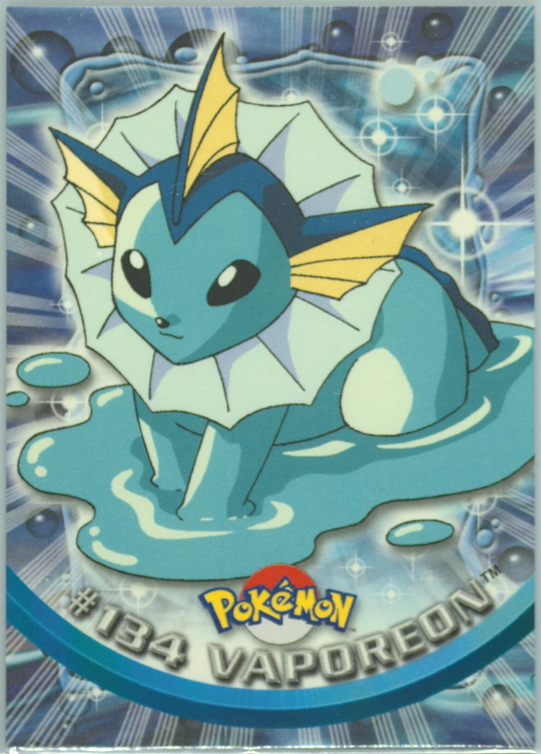 Vaporeon Italian (134) 2000 Topps Pokemon TV Animation Series 3