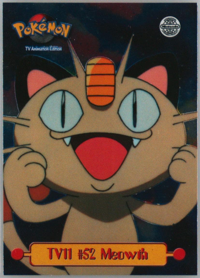 Meowth Foil-Italian (TV11) 1999 Topps Pokemon Series 1 Character Cards