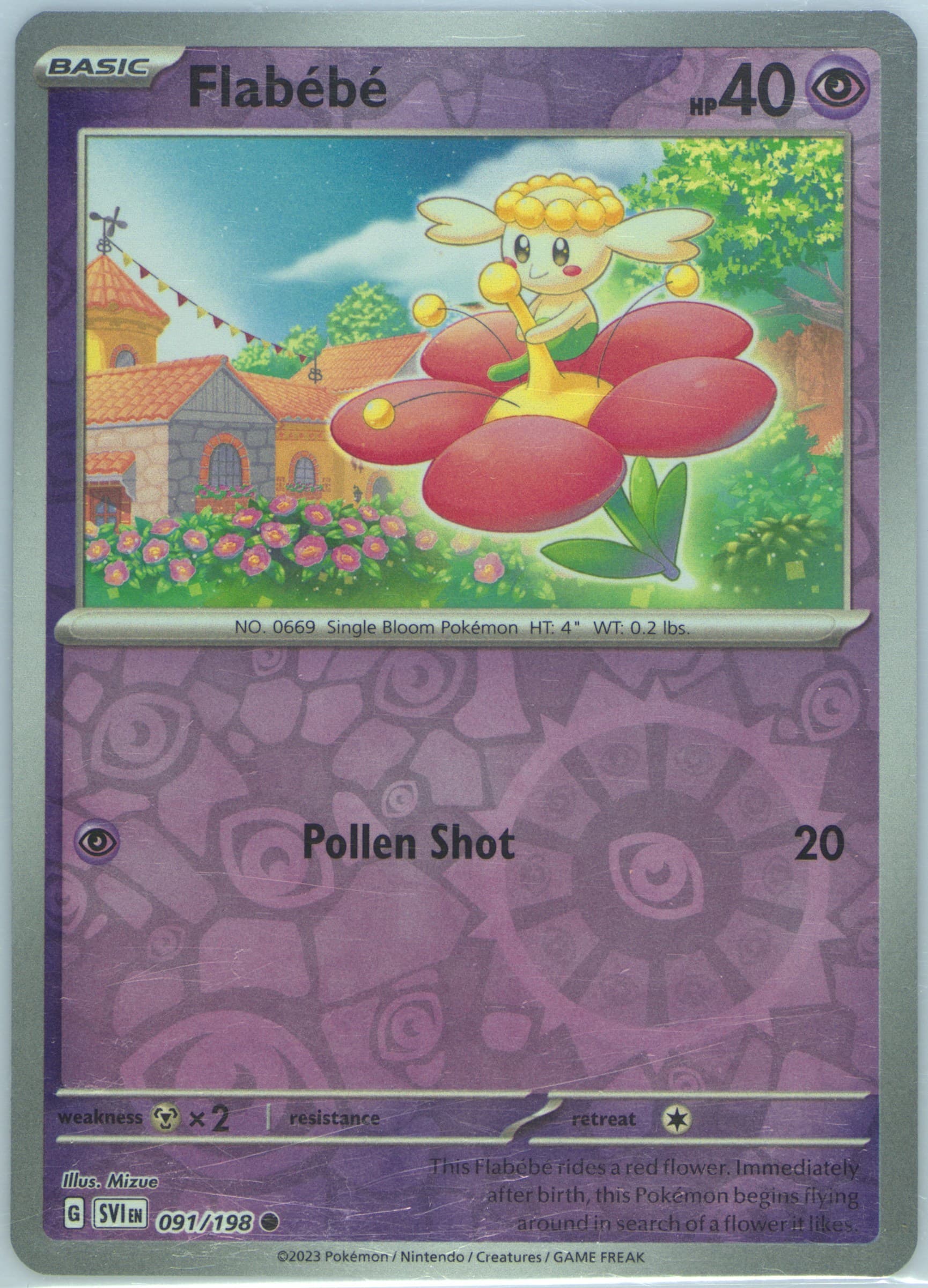 Flabebe Reverse Holo (091) 2023 Pokemon Svi EN-Scarlet & Violet