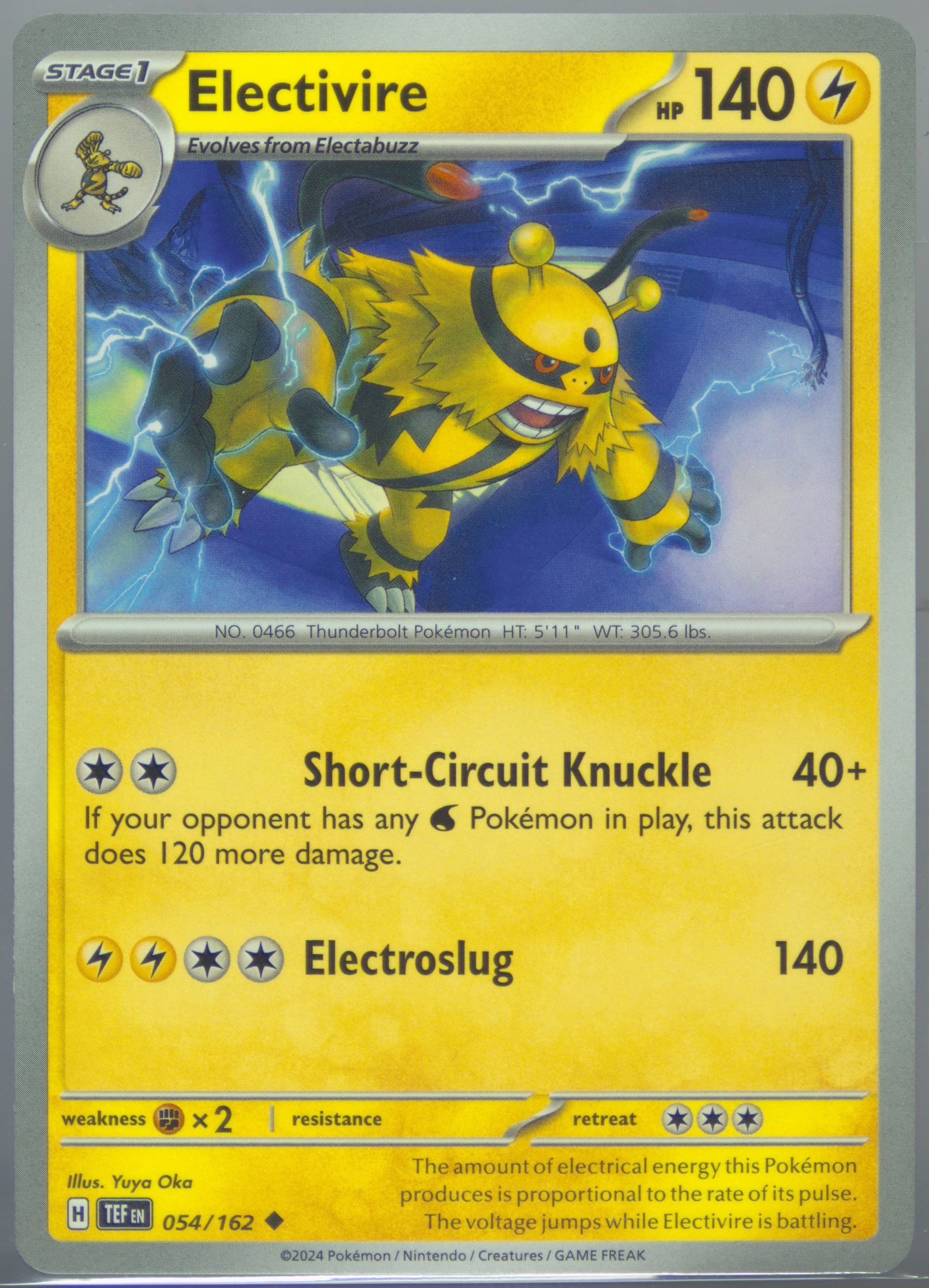 Electivire (054) 2024 Pokemon Tef EN-Temporal Forces