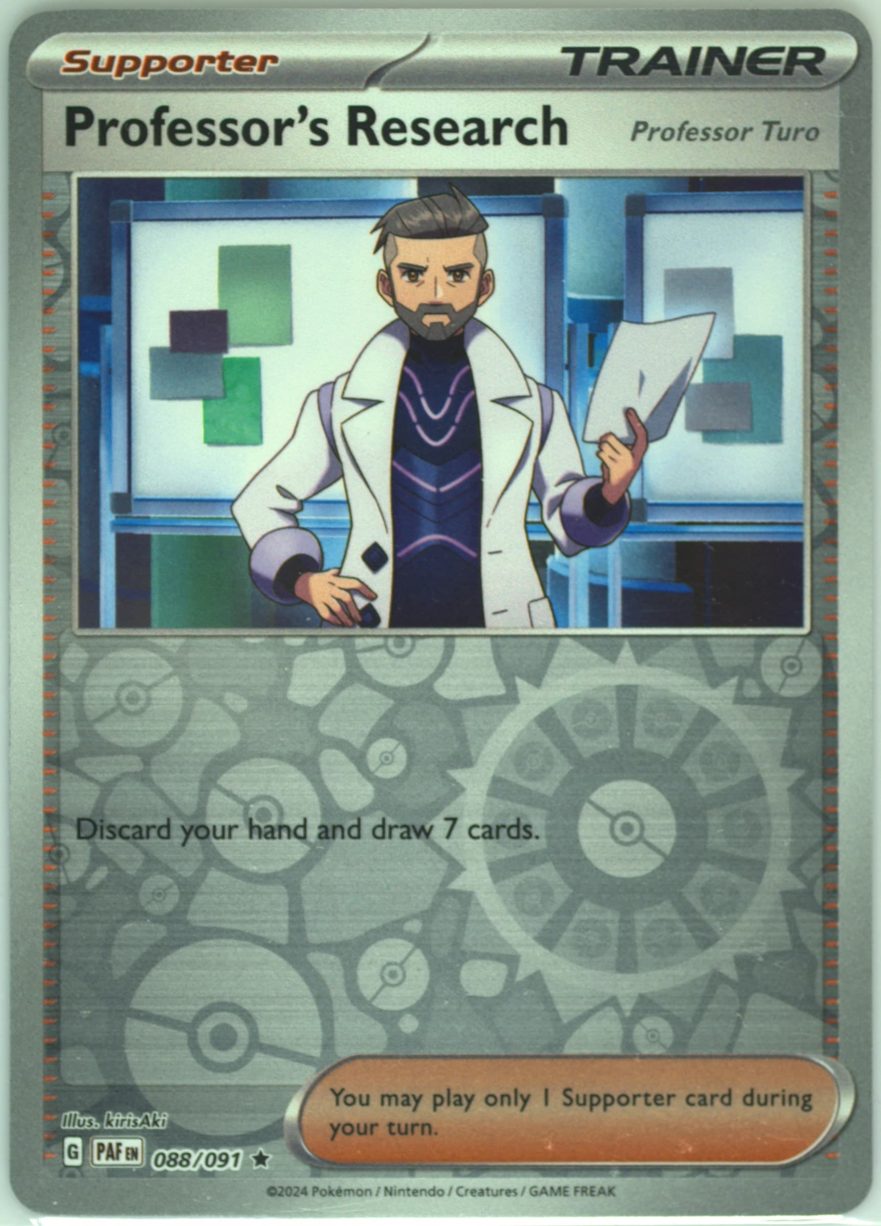 Professor's Research Reverse Holo (088) 2024 Pokemon Paf EN-Paldean Fates