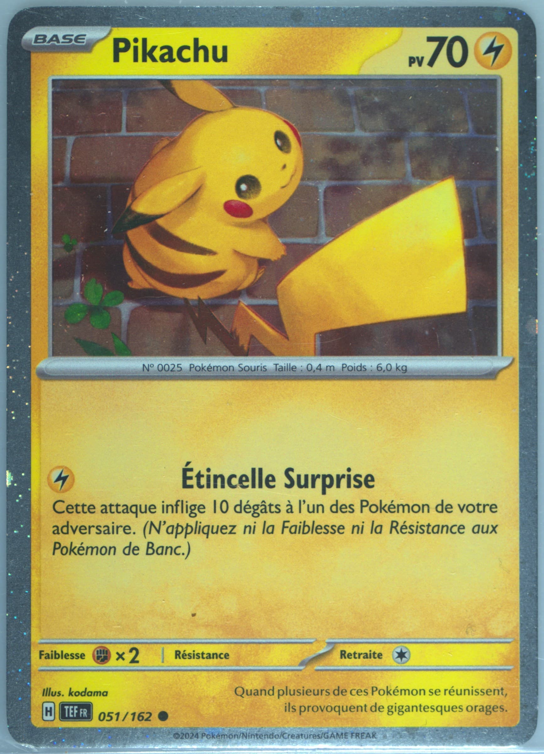 Pikachu (051) 2024 Pokemon French Tef FR-Temporal Forces