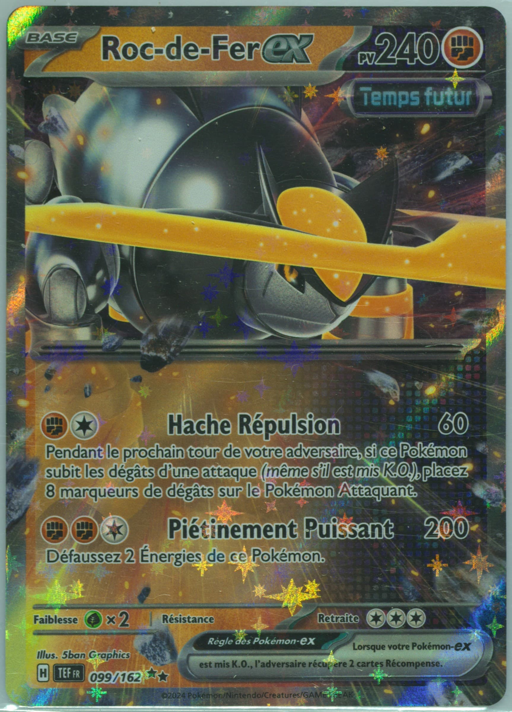 Iron Boulder EX (099) 2024 Pokemon French Tef FR-Temporal Forces