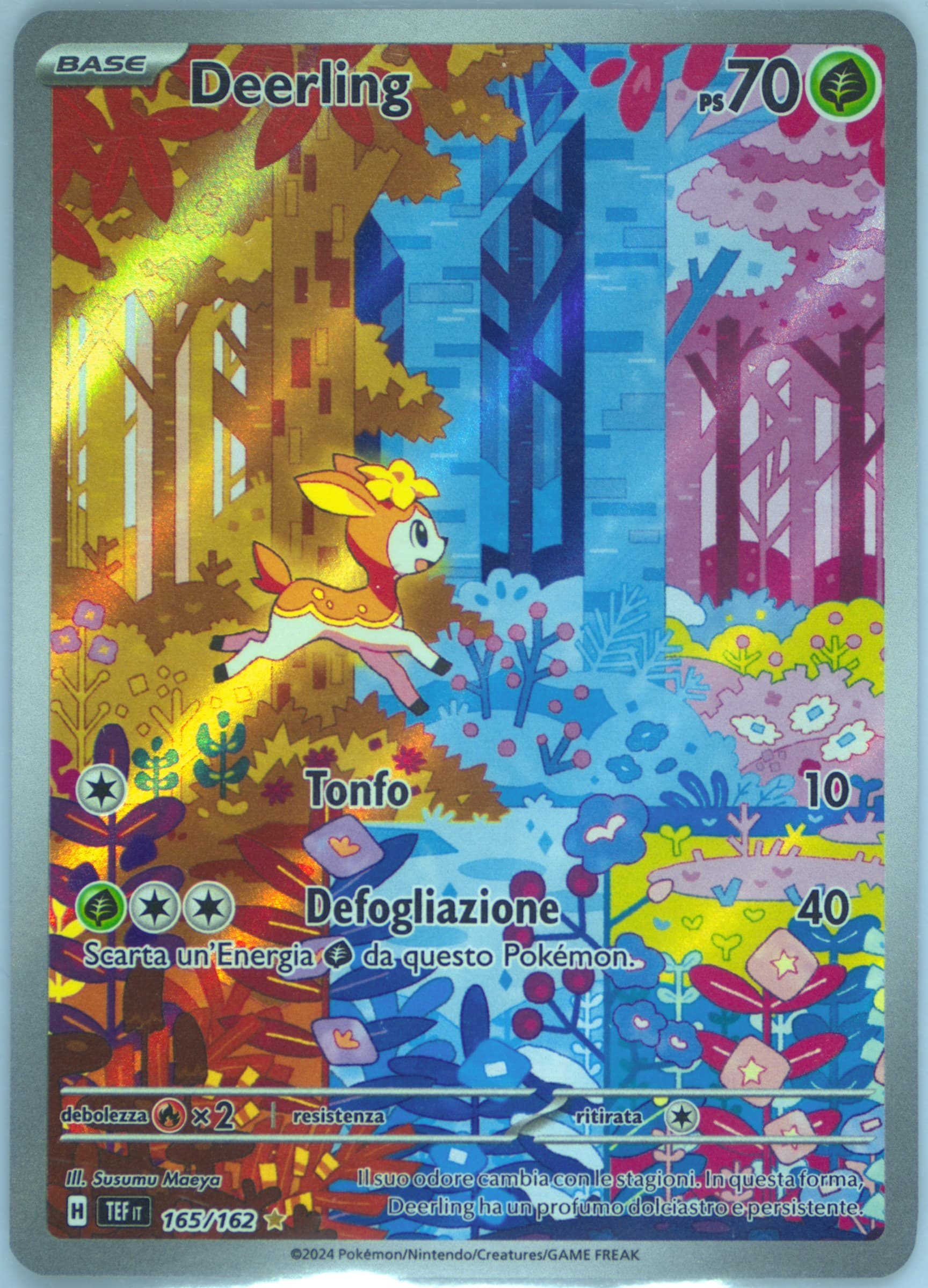 Deerling Illustration Rare (165) 2024 Pokemon Italian Tef It-Temporal Forces