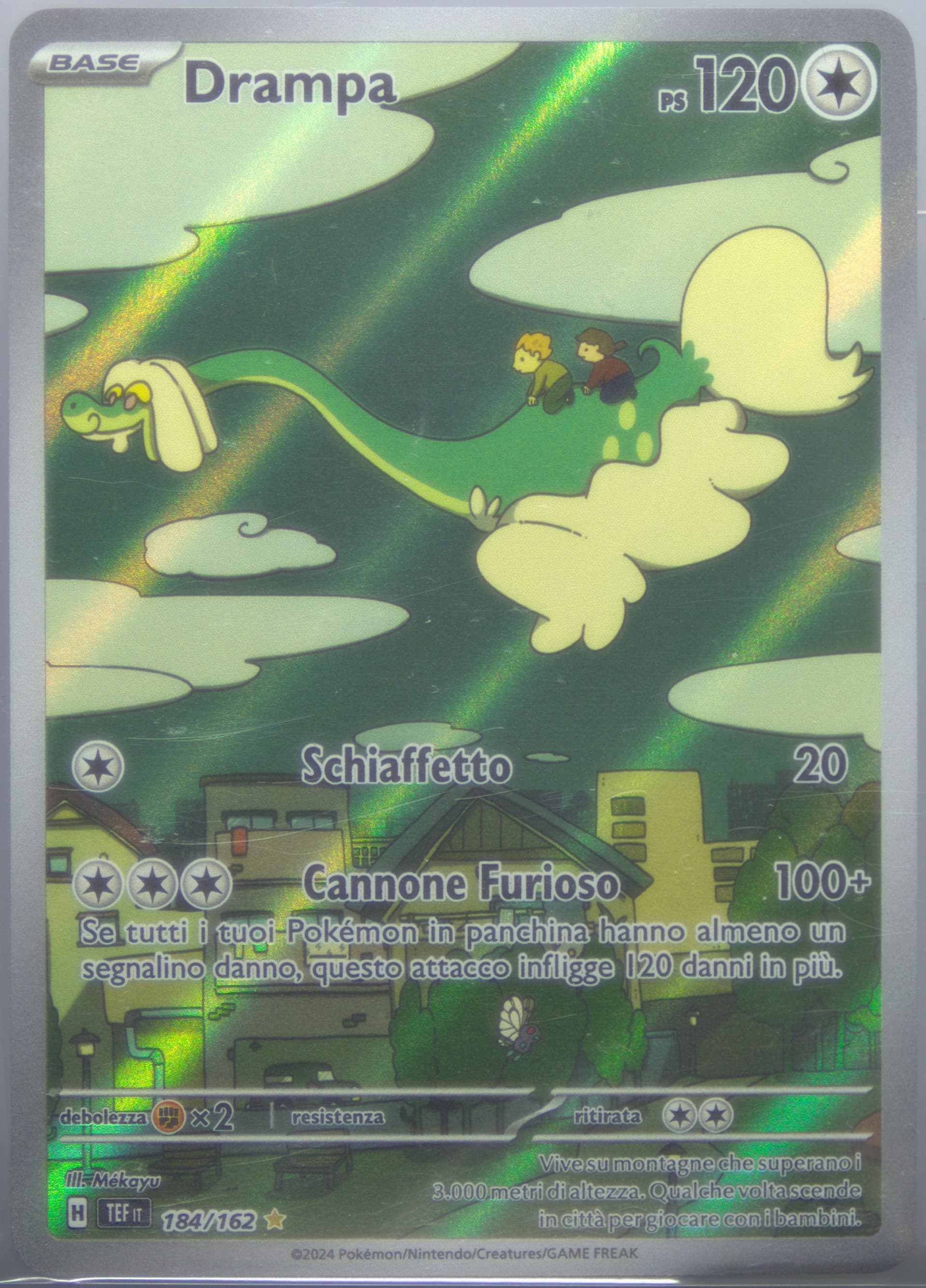Drampa Illustration Rare (184) 2024 Pokemon Italian Tef It-Temporal Forces