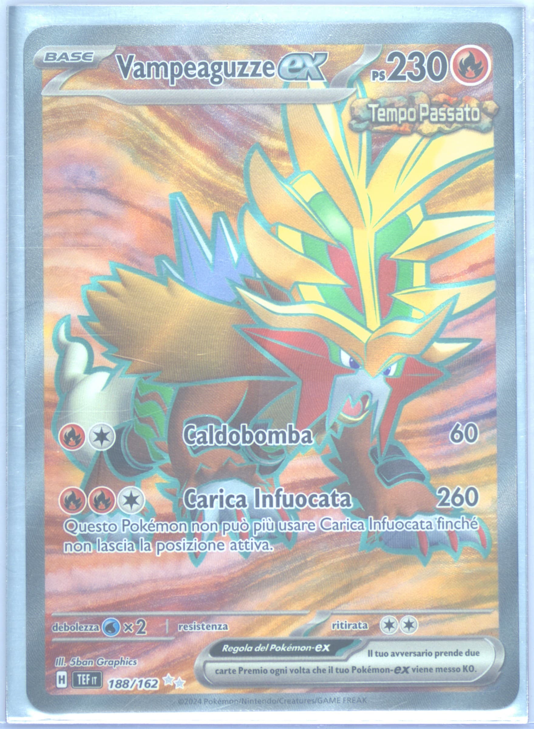 Gouging Fire EX Ultra Rare (188) 2024 Pokemon Italian Tef It-Temporal Forces