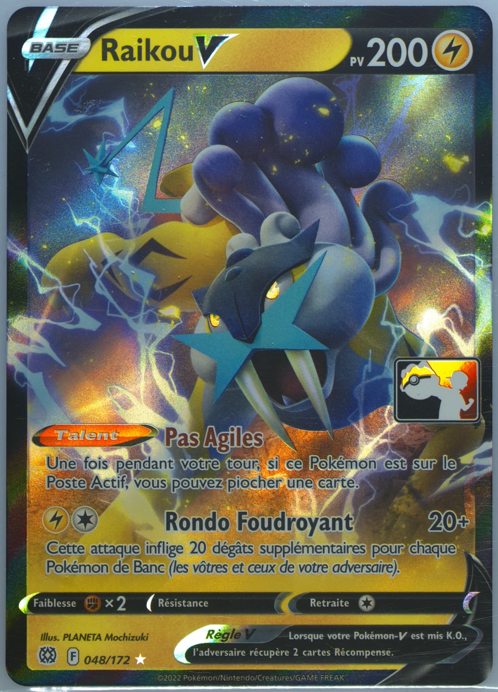 Raikou V French (048) 2023 Pokemon Play! Pokemon Prize Pack