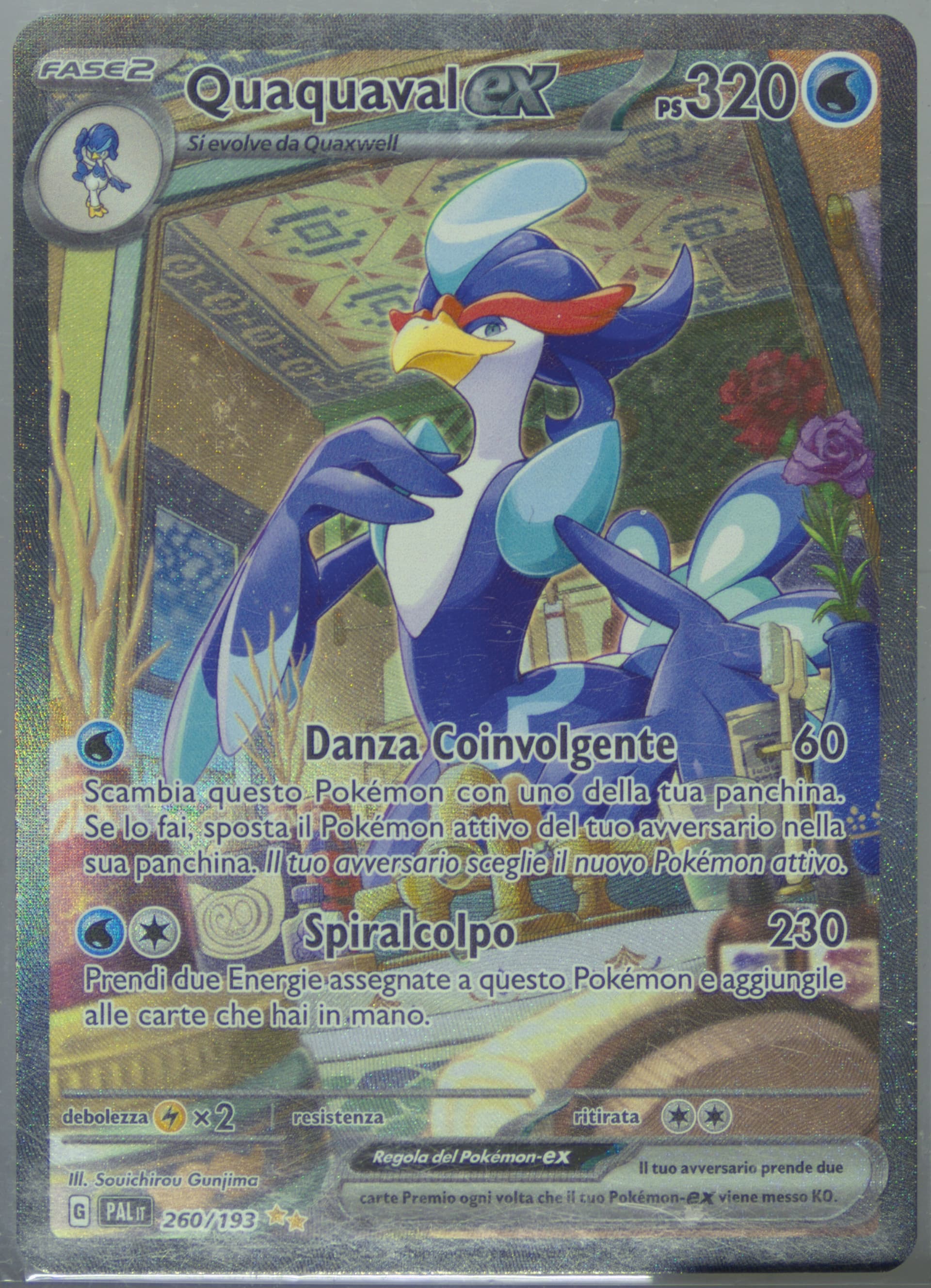 Quaquaval EX Special Illustration Rare (260) 2023 Pokemon Italian Pal It-Paldea Evolved