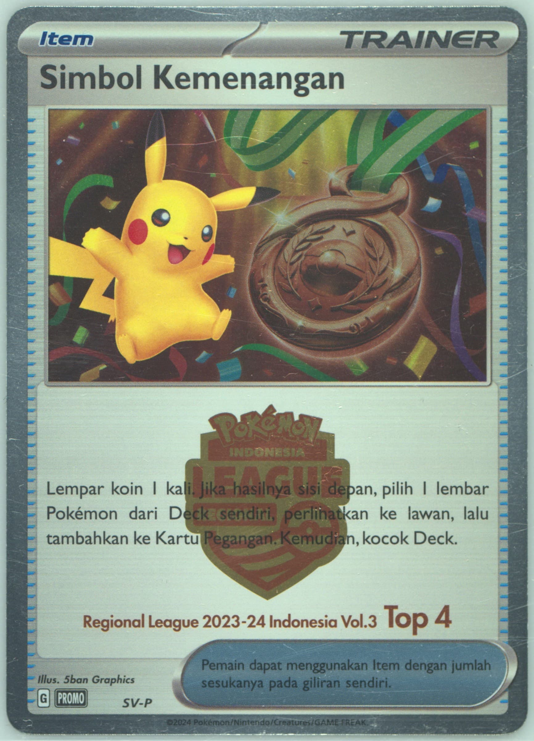 Victory Symbol Regional League 2023-2024 Indonesia Volume 3-Top 4 (SV-P) 2024 Pokemon Indonesian SV-P Promo