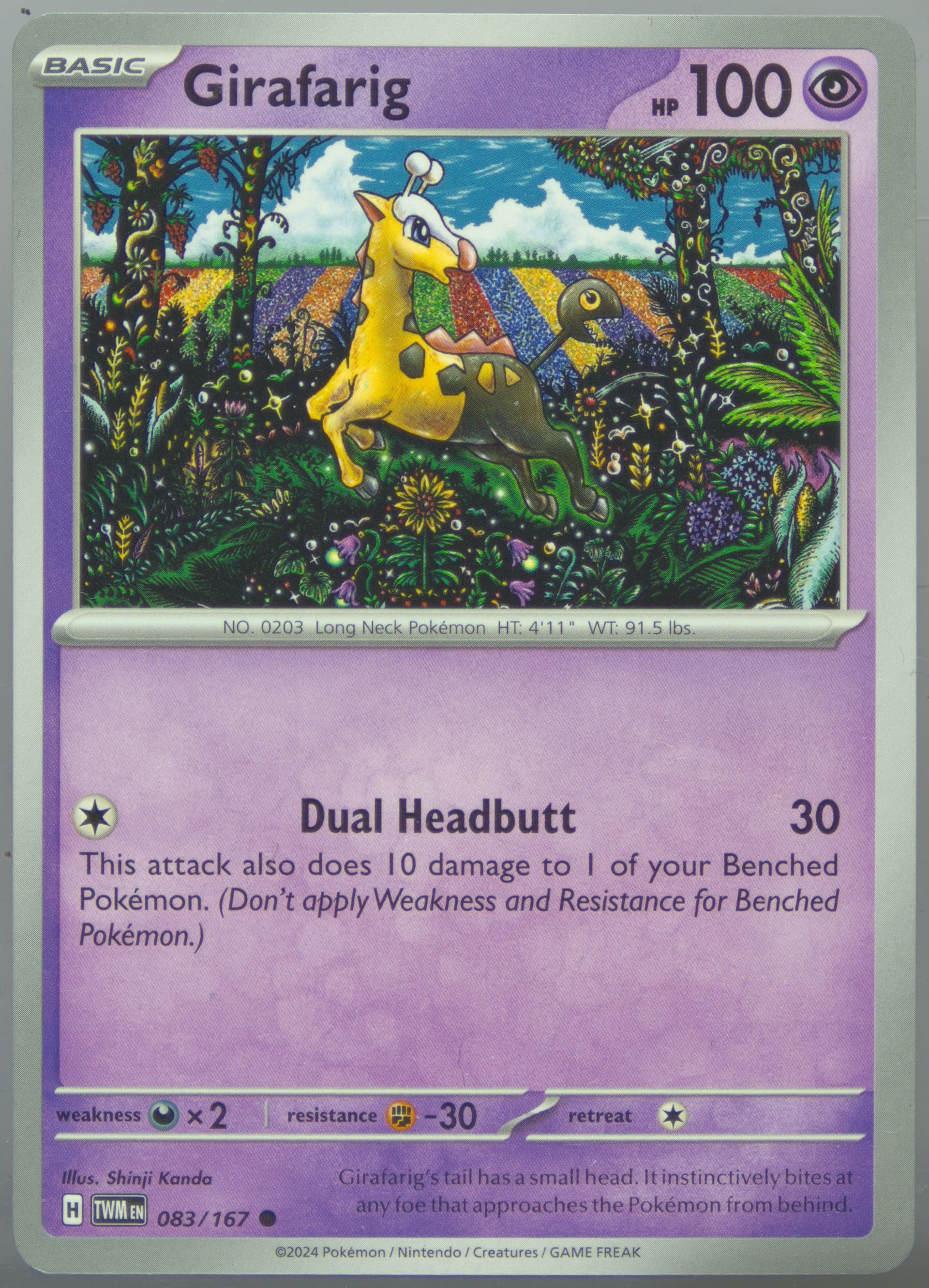 Girafarig (083) 2024 Pokemon Twm EN-Twilight Masquerade