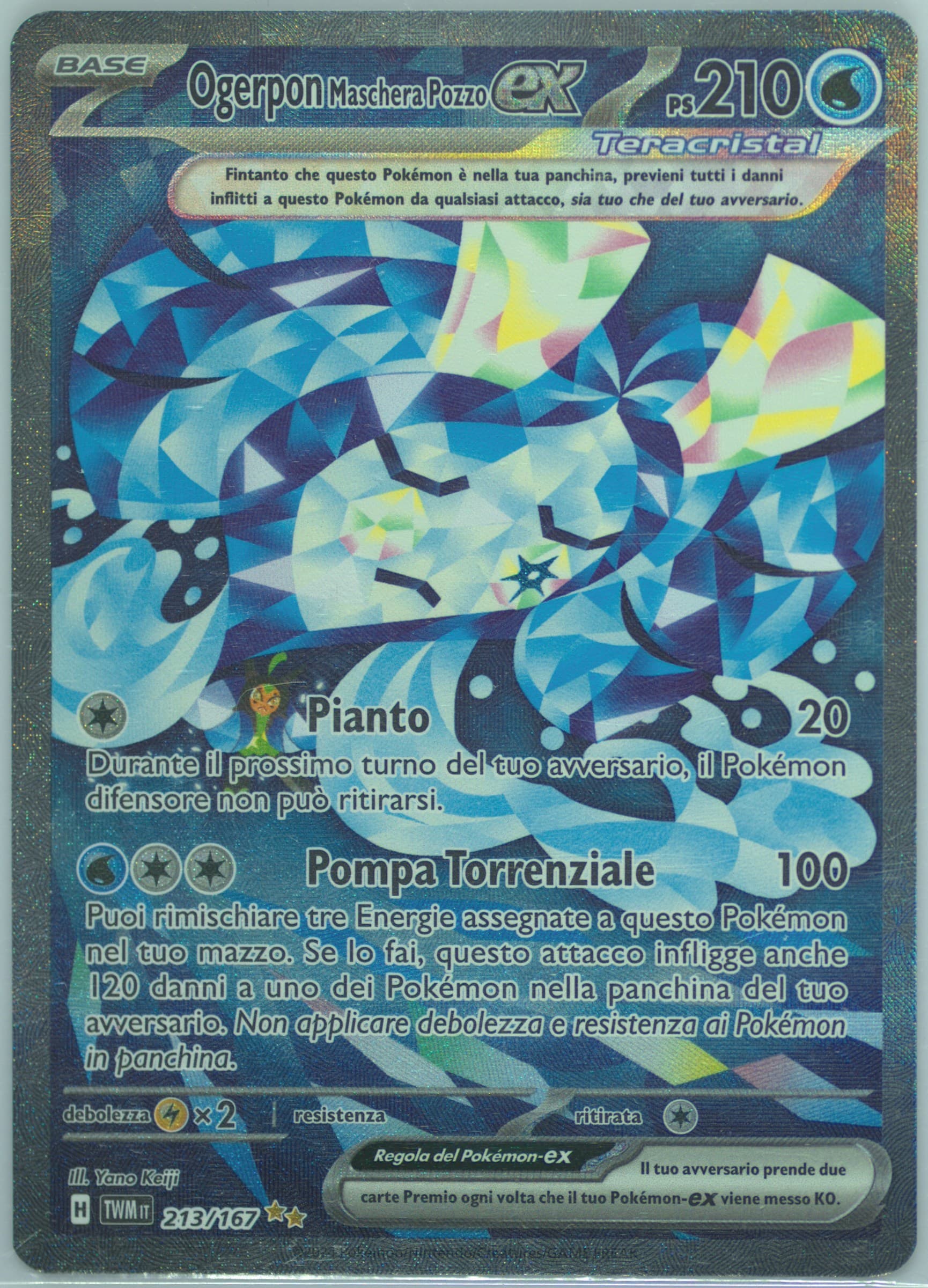 Wellspring Mask Ogerpon EX Special Illustration Rare (213) 2024 Pokemon Italian Twm It-Twilight Masquerade