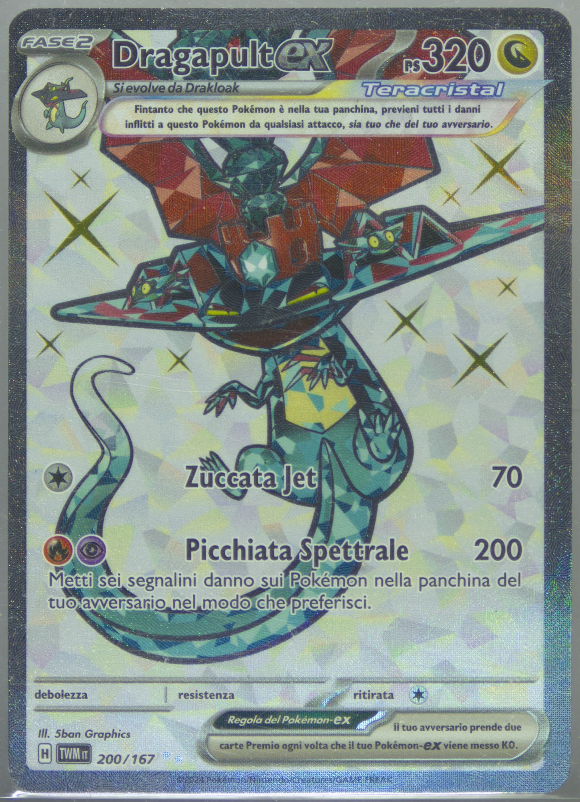 Dragapult EX Ultra Rare (200) 2024 Pokemon Italian Twm It-Twilight Masquerade