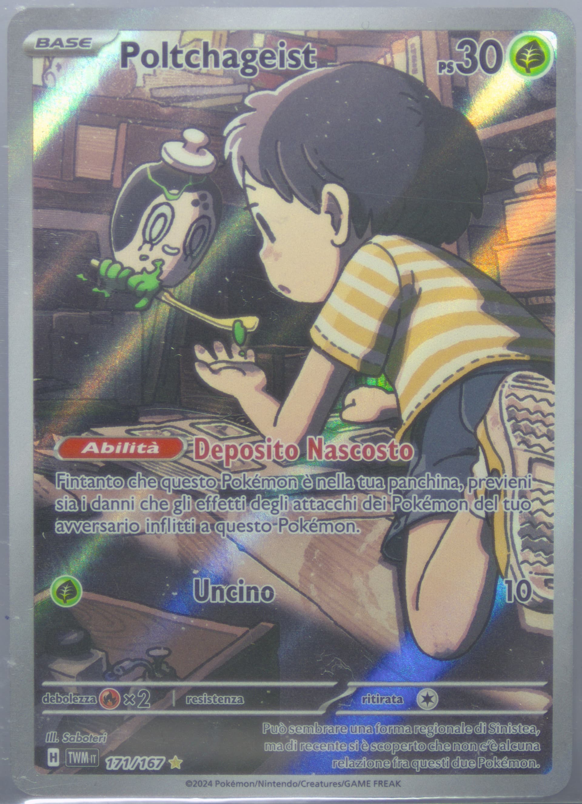 Poltchageist Illustration Rare (171) 2024 Pokemon Italian Twm It-Twilight Masquerade