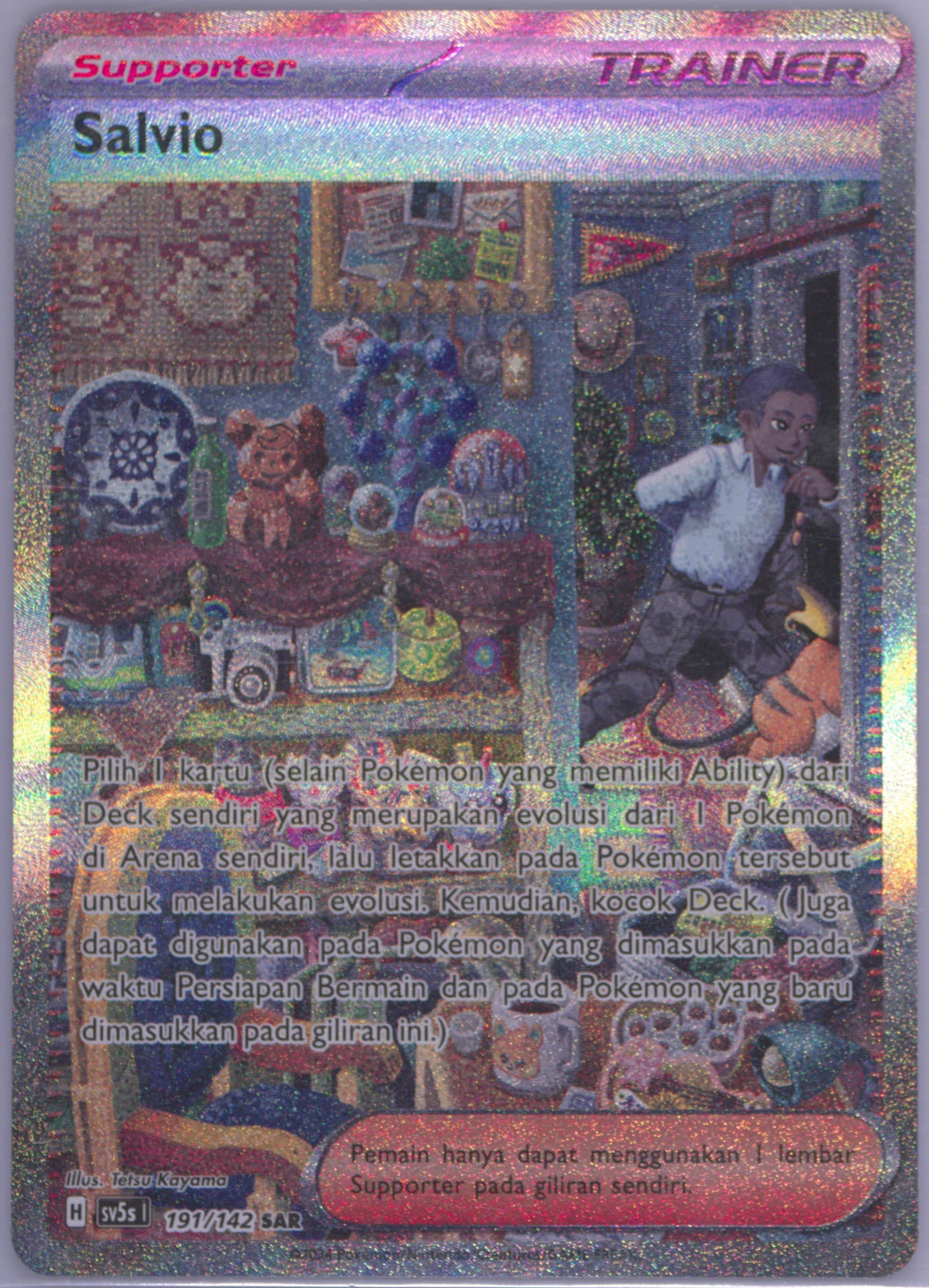 Salvatore Special Art Rare (191) 2024 Pokemon Indonesian Sv5s I-Ace Paradox