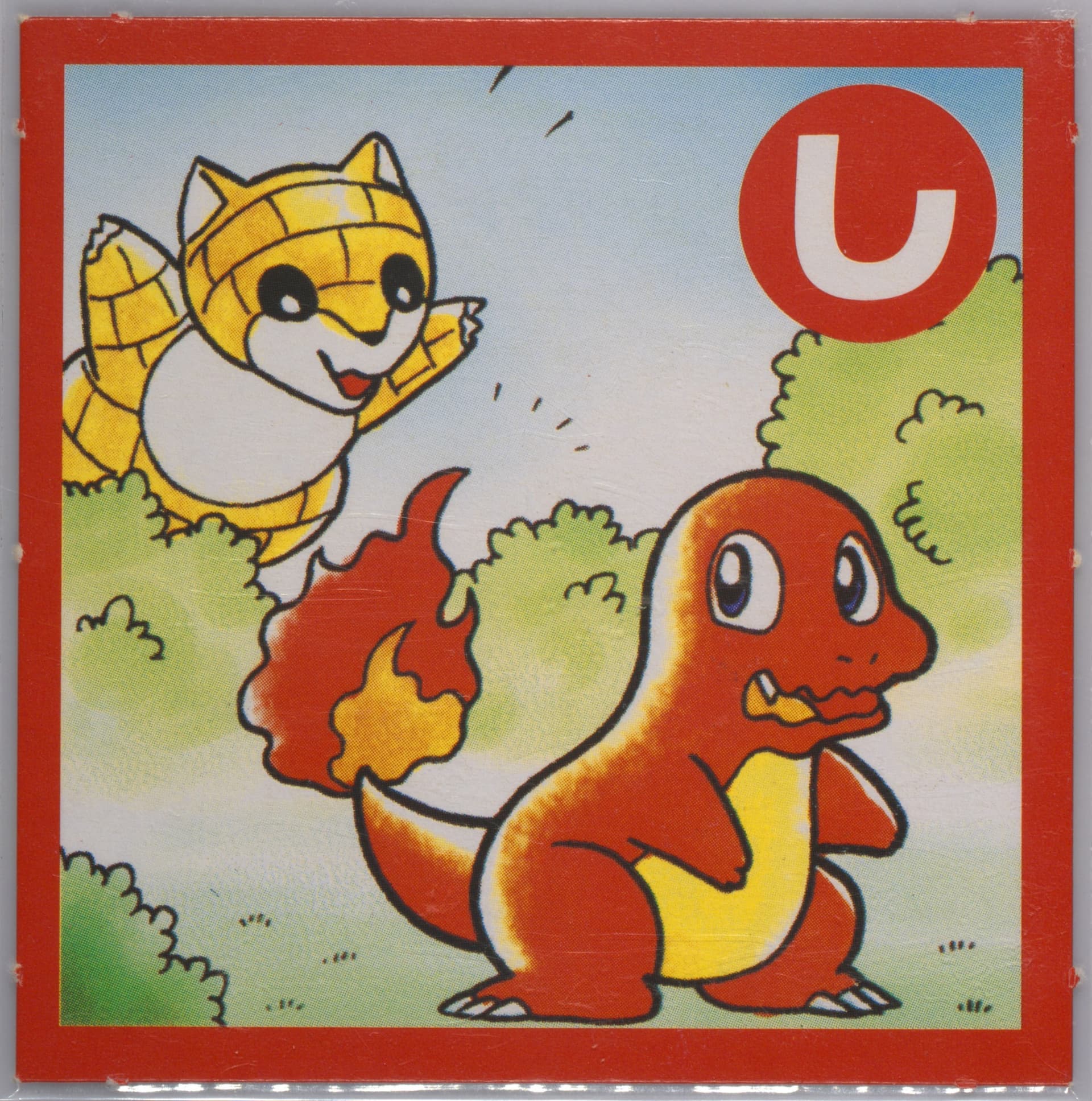 Charmander/Sandshrew Perforated 2000 Pokemon Televi-Kun Karuta