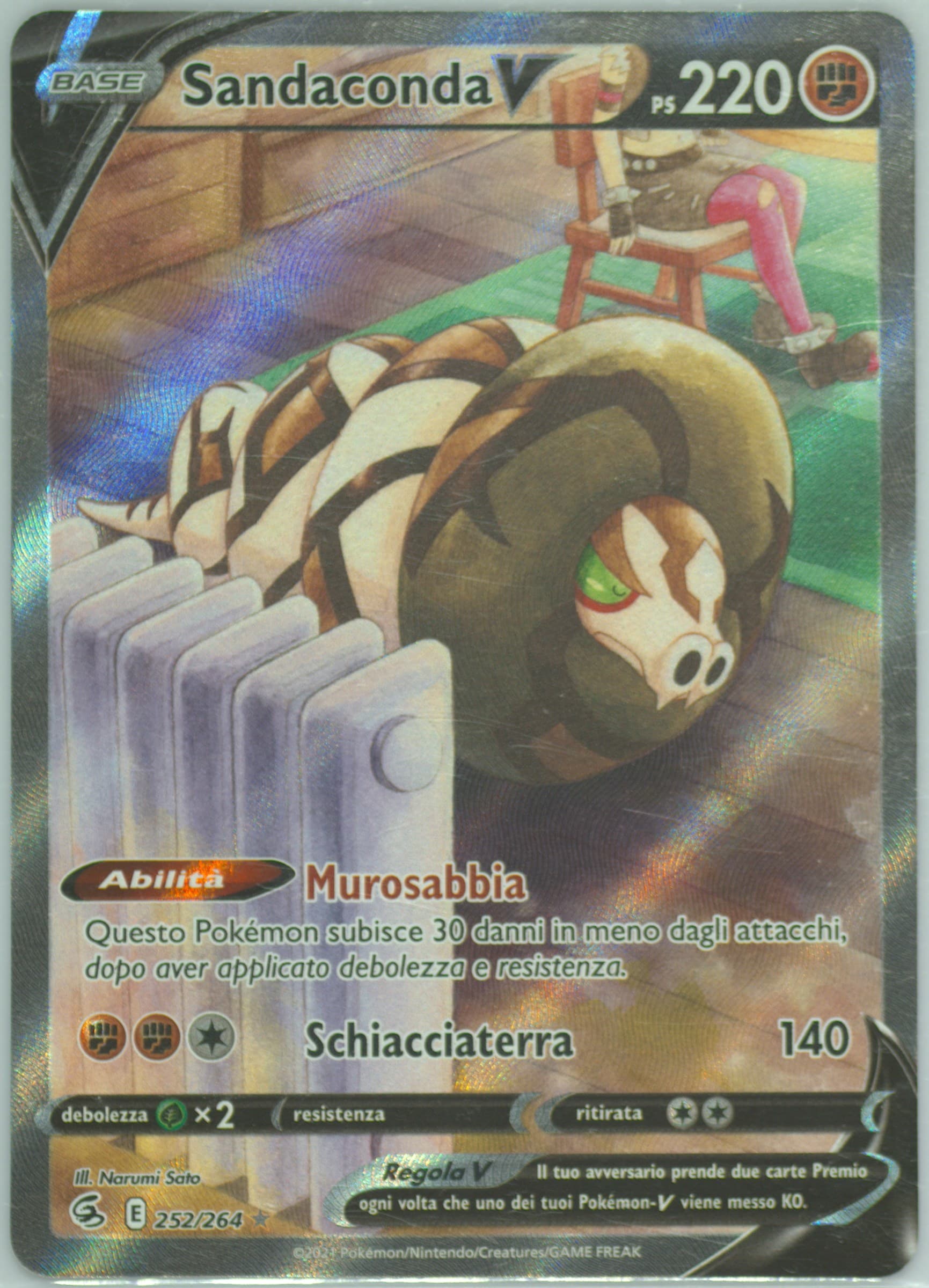 Full Art/Sandaconda V Italian (252) 2021 Pokemon Sword & Shield Fusion Strike