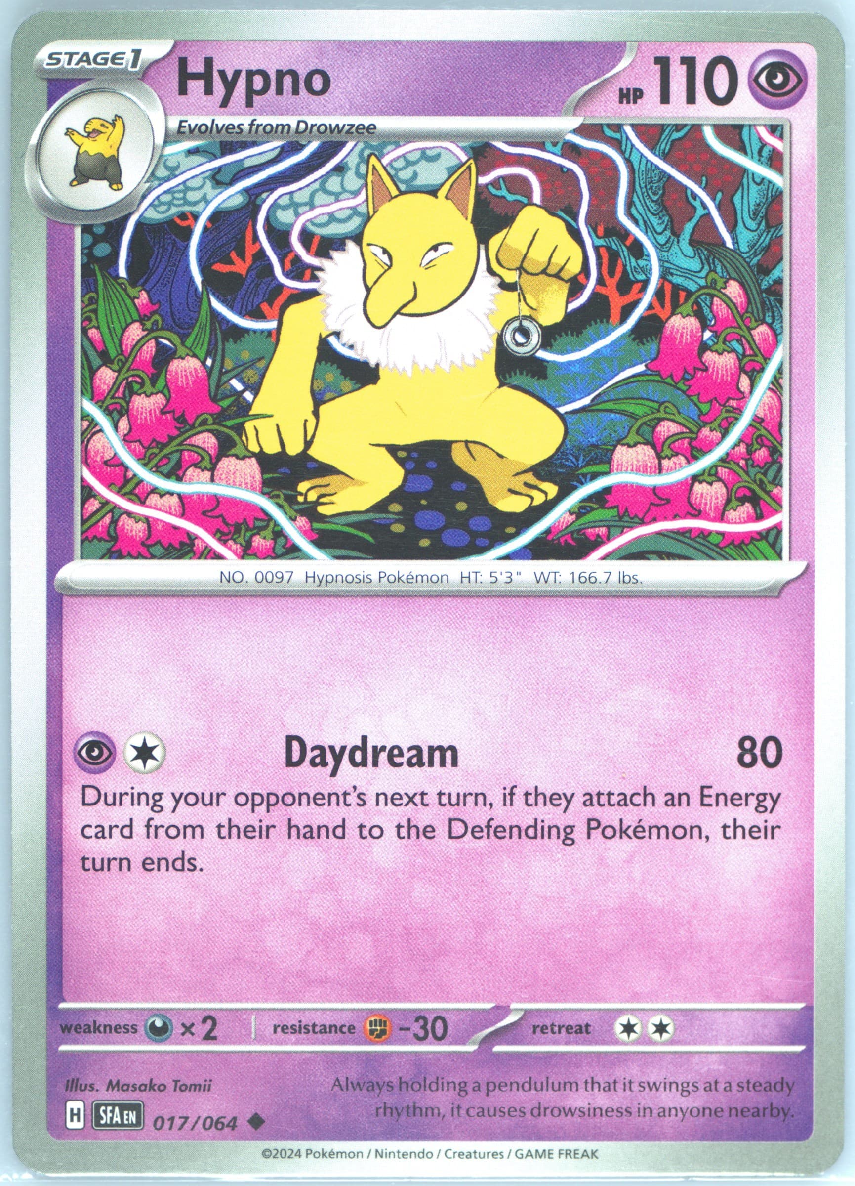 Hypno (017) 2024 Pokemon Sfa EN-Shrouded Fable