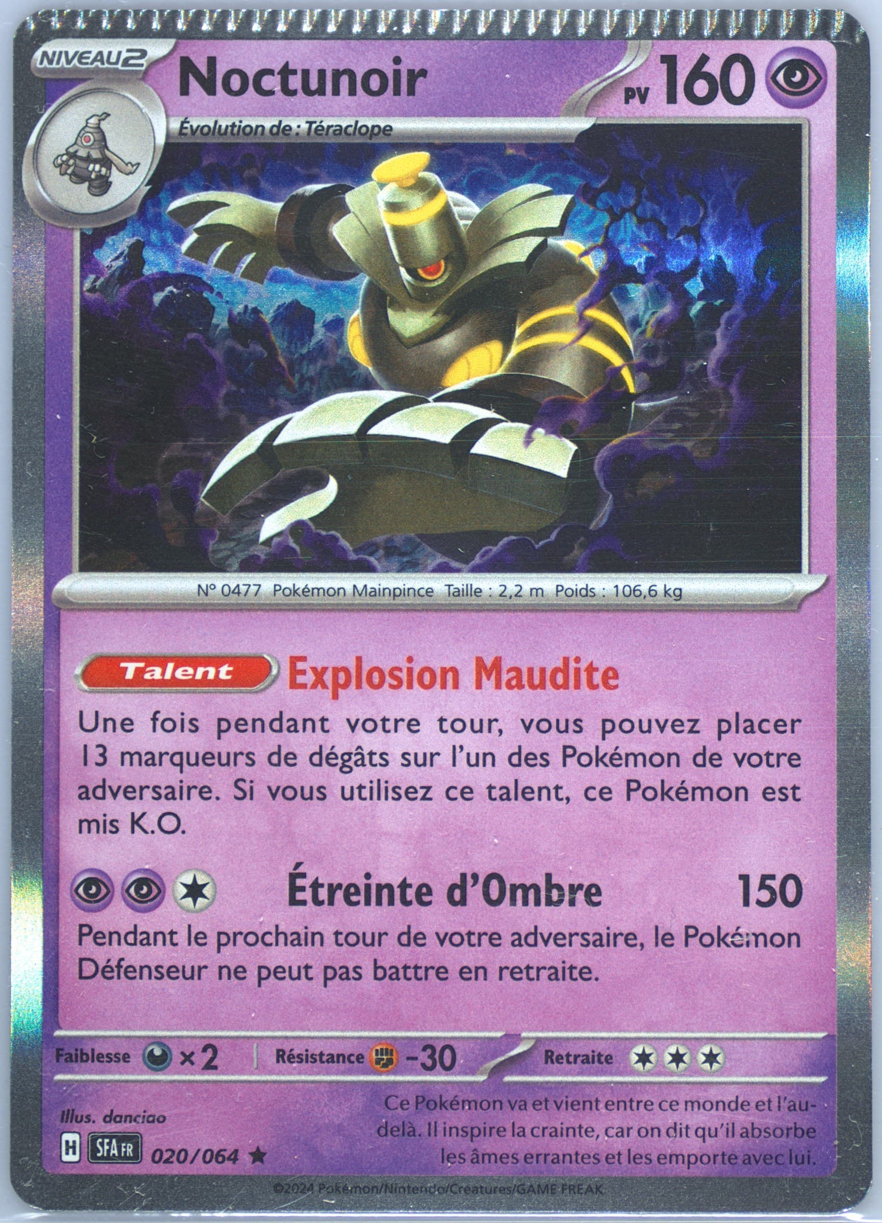 Dusknoir (020) 2024 Pokemon French Sfa FR-Shrouded Fable