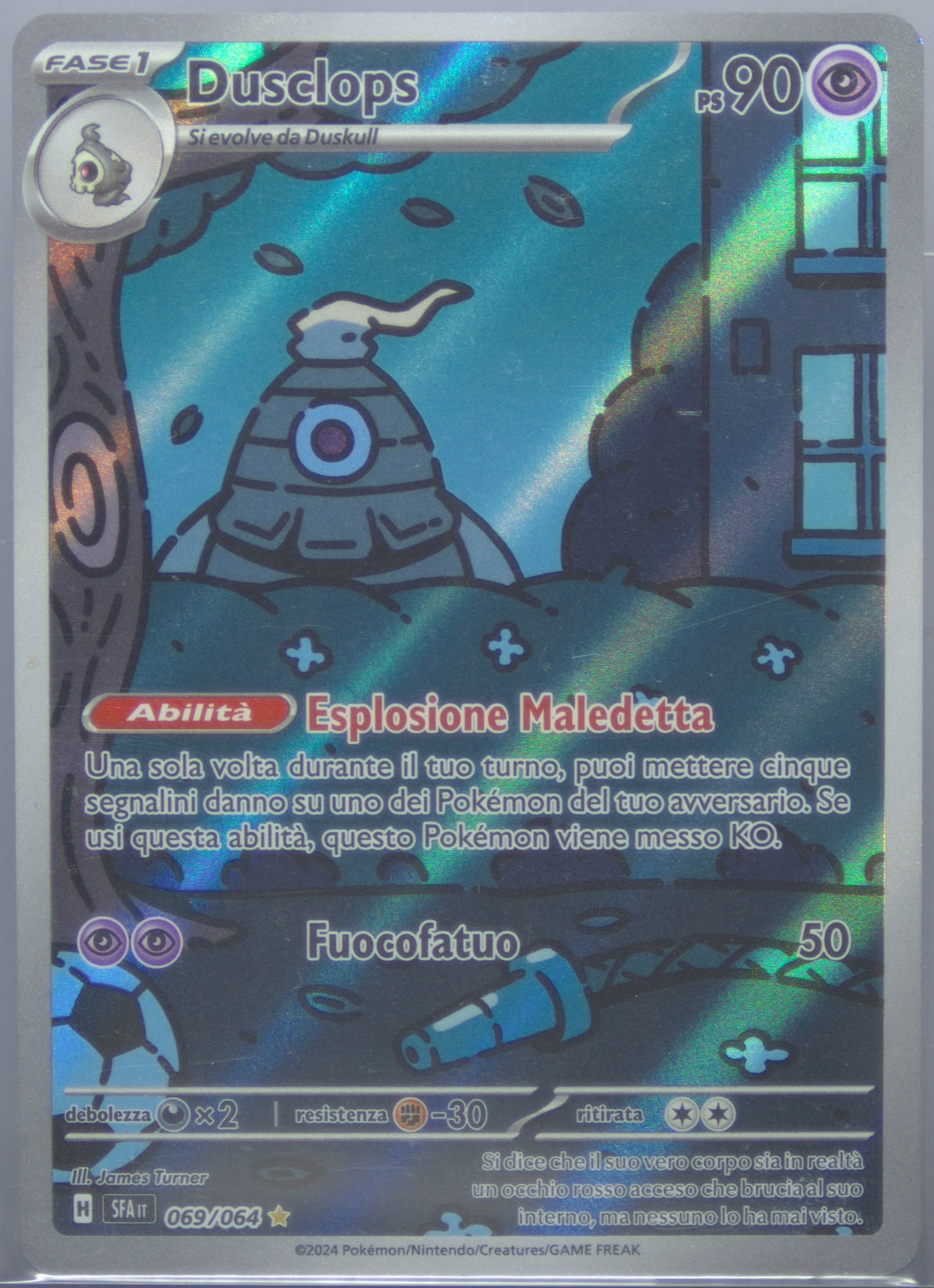 Dusclops Illustration Rare (069) 2024 Pokemon Italian Sfa It-Shrouded Fable