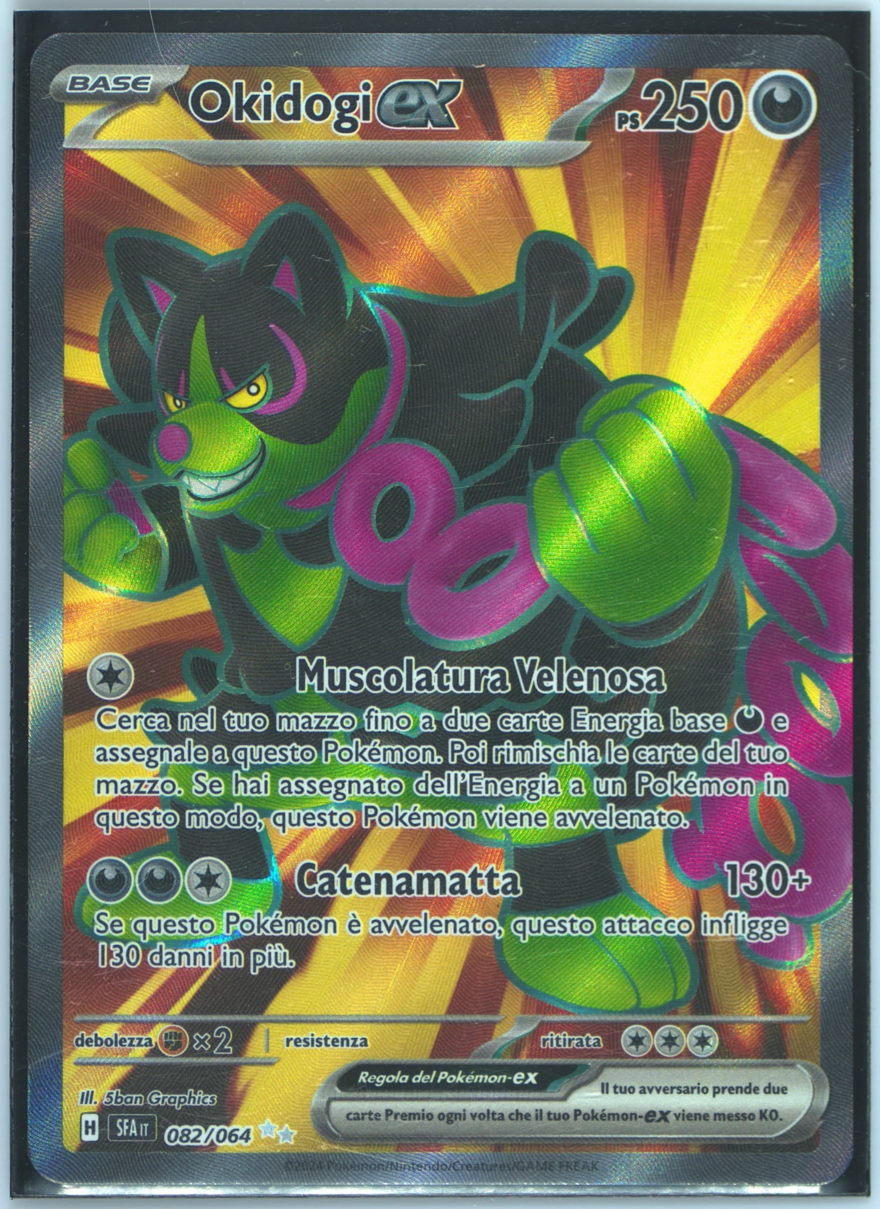 Okidogi EX Ultra Rare (082) 2024 Pokemon Italian Sfa It-Shrouded Fable
