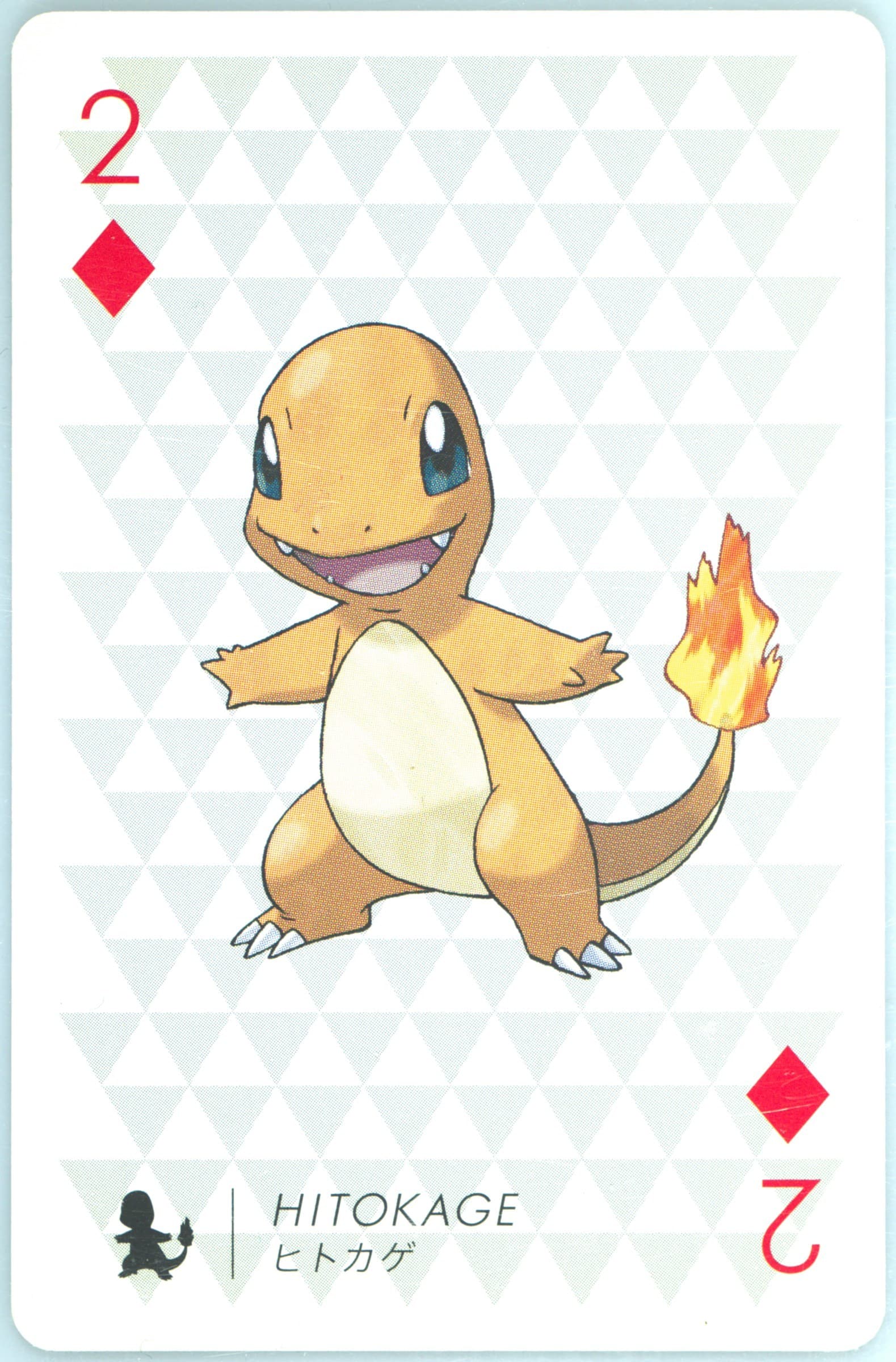Charmander 2 of Diamonds 2013 Pokemon X Version Playing Cards