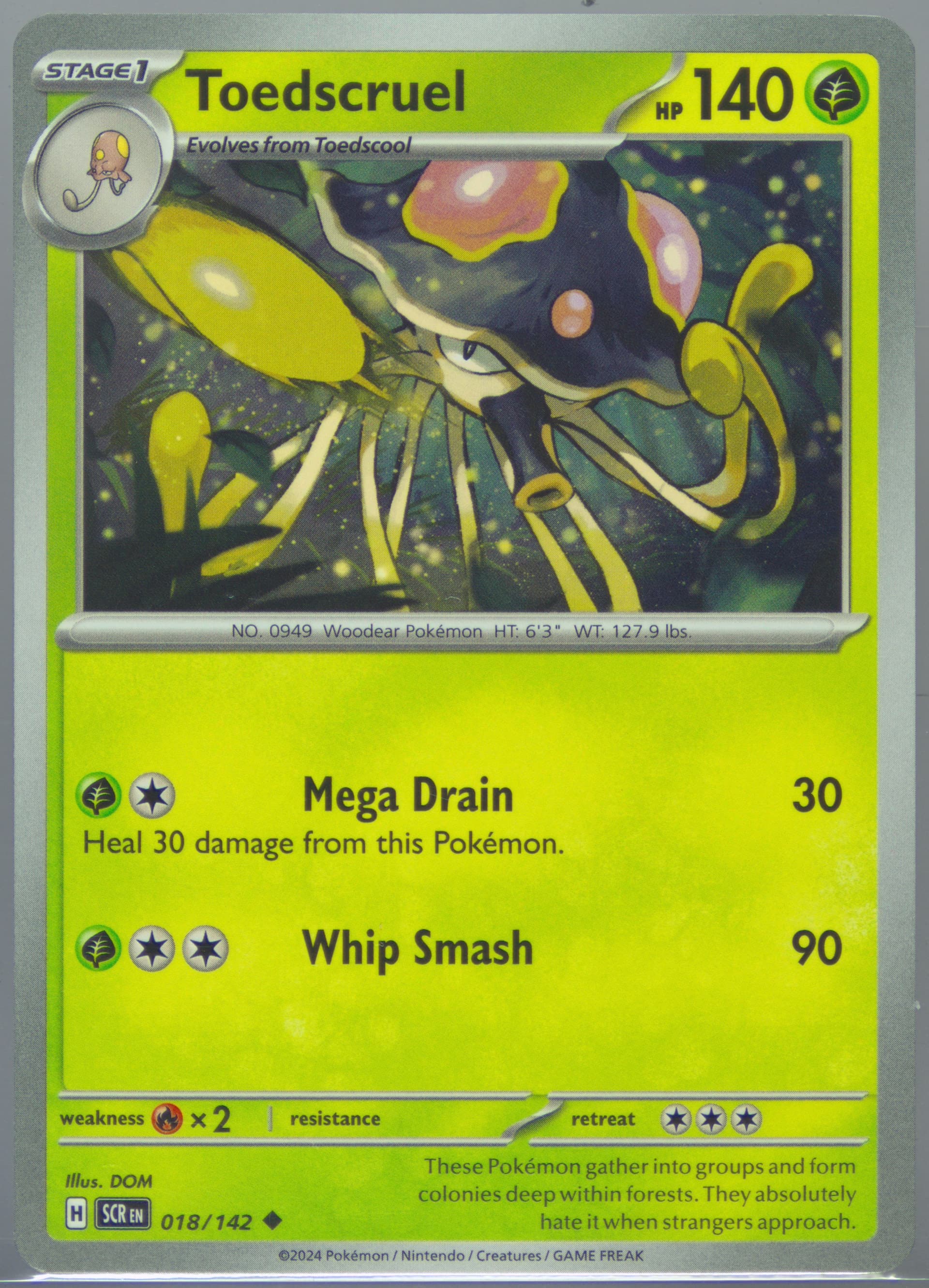 Toedscruel (018) 2024 Pokemon Scr EN-Stellar Crown