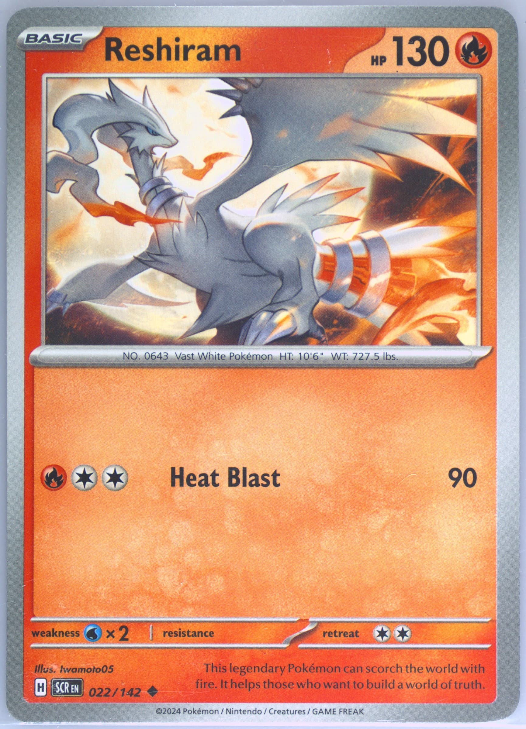 Reshiram (022) 2024 Pokemon Scr EN-Stellar Crown