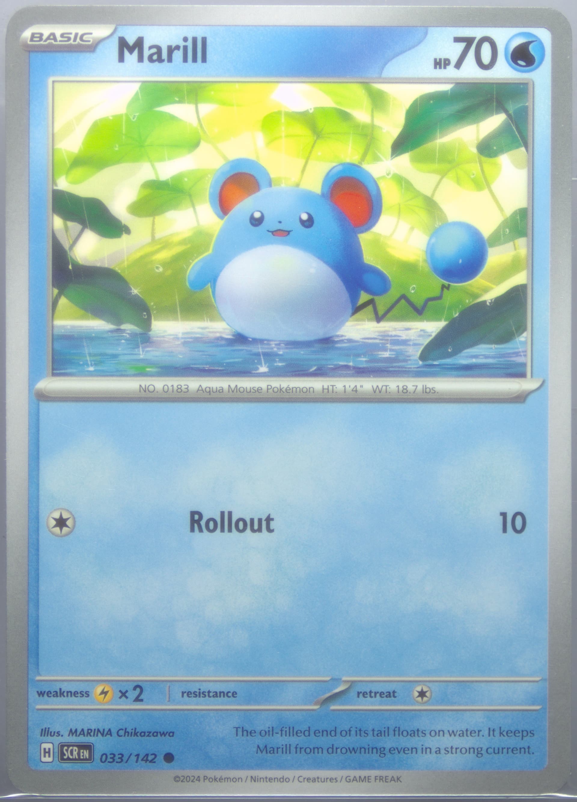 Marill (033) 2024 Pokemon Scr EN-Stellar Crown