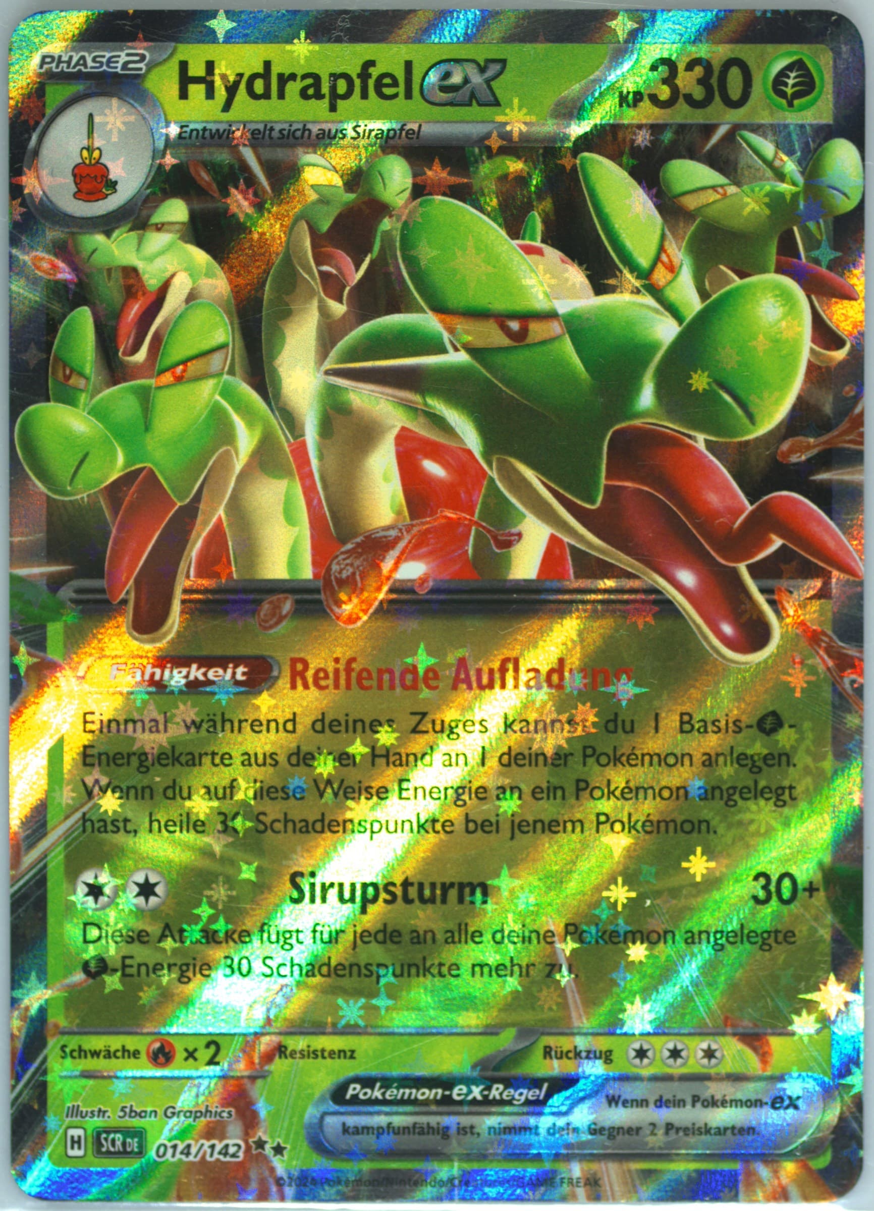 Hydrapple EX (014) 2024 Pokemon German Scr de-Stellar Crown