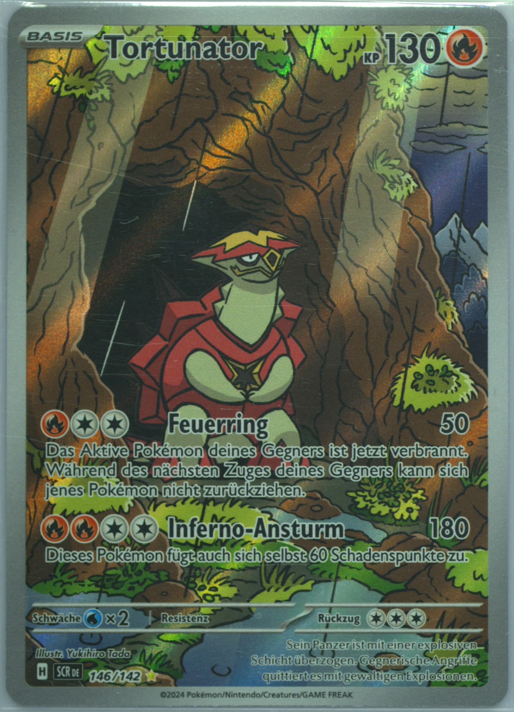 Turtonator Illustration Rare (146) 2024 Pokemon German Scr de-Stellar Crown