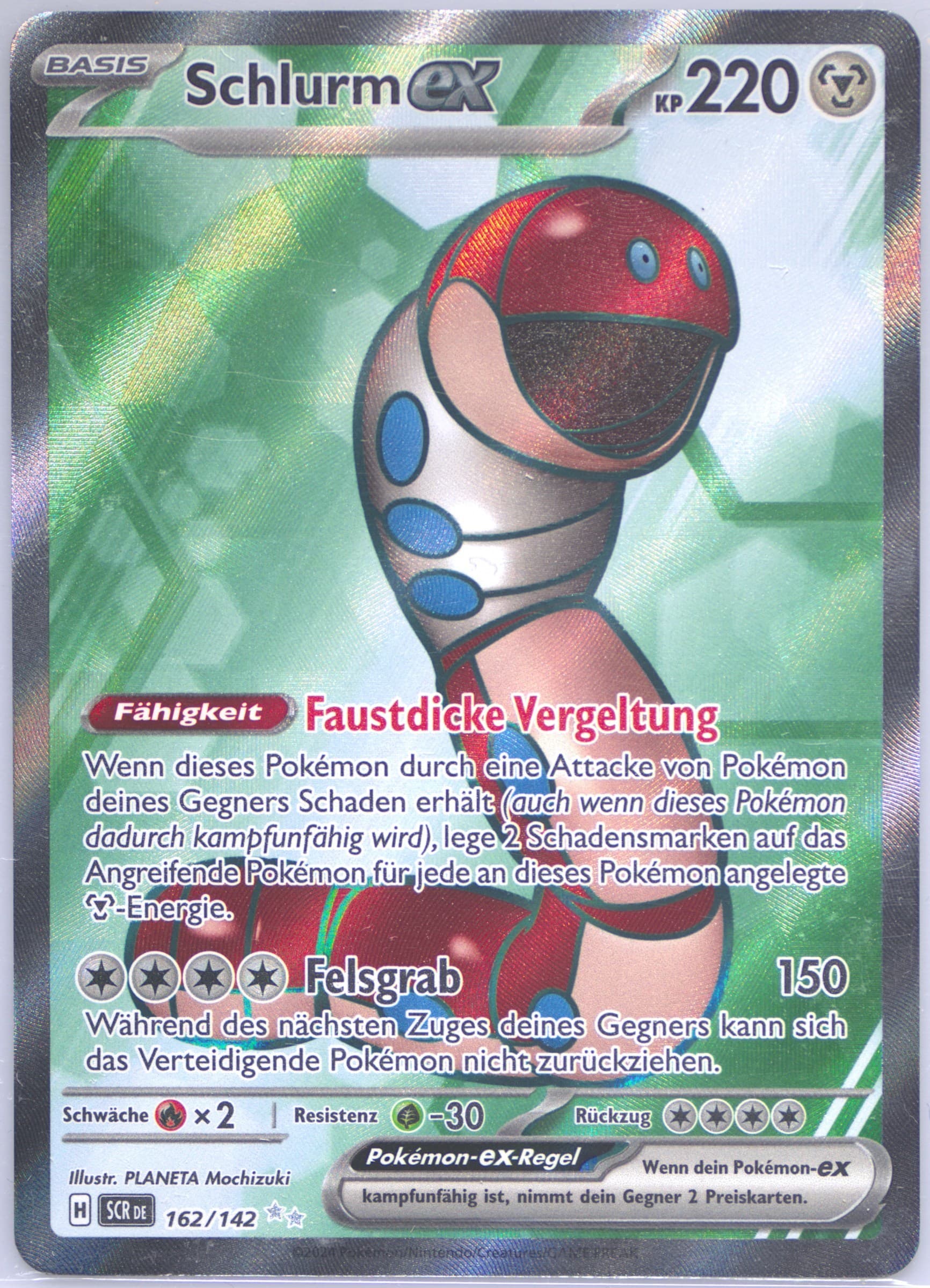 Orthworm EX Ultra Rare (162) 2024 Pokemon German Scr de-Stellar Crown