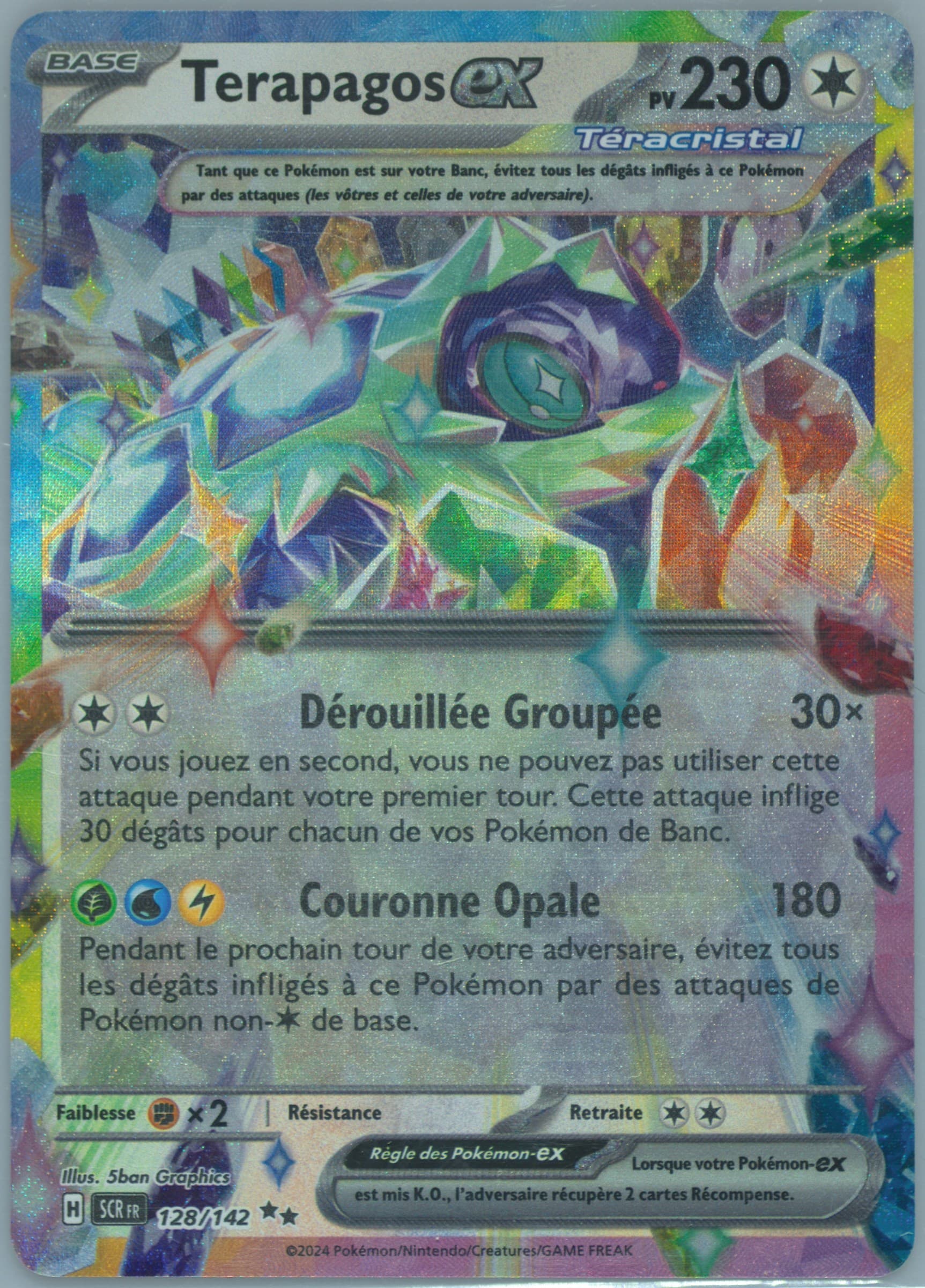 Terapagos EX (128) 2024 Pokemon French Scr FR-Stellar Crown