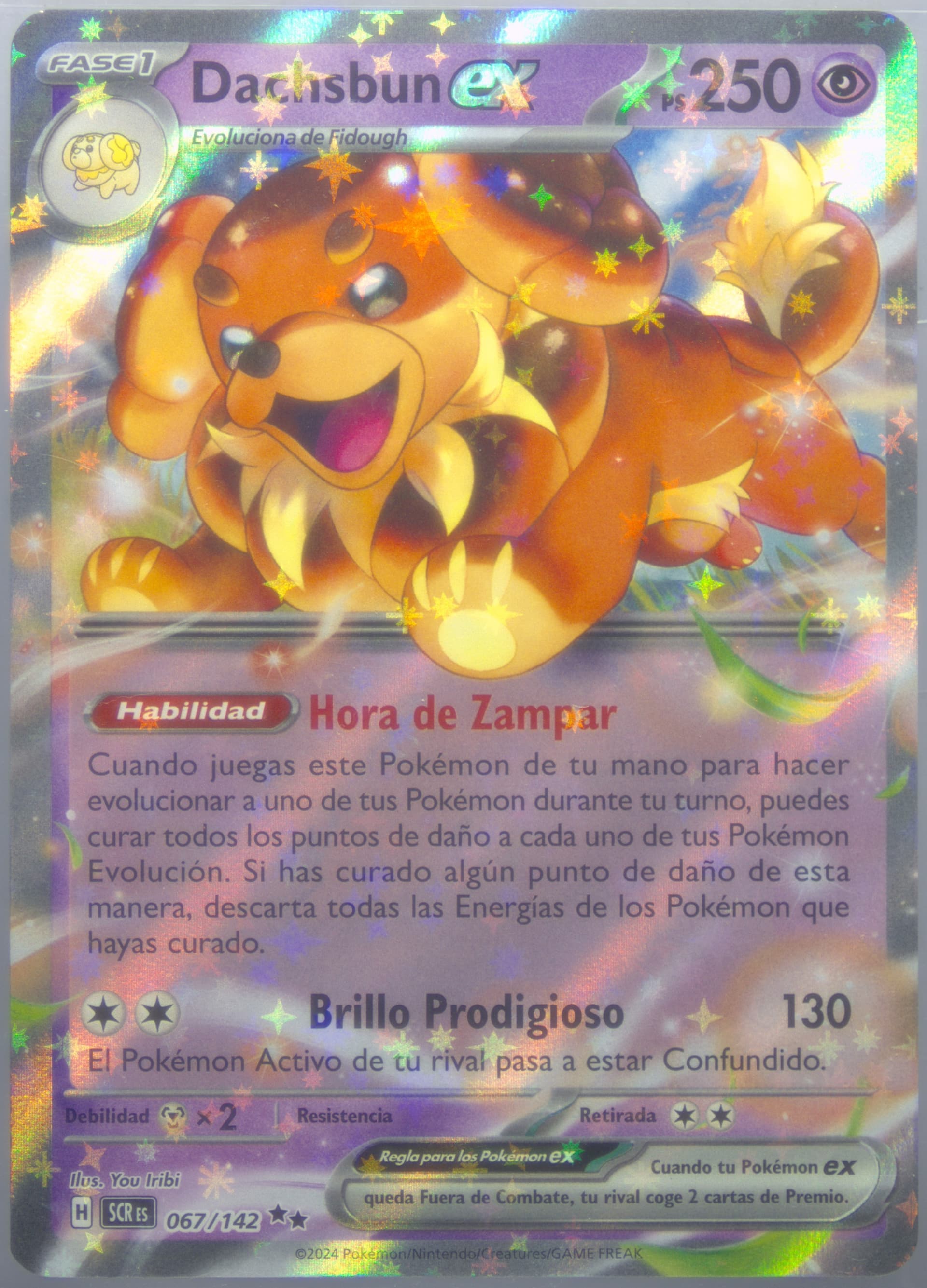 Dachsbun EX (067) 2024 Pokemon Spanish Scr ES-Stellar Crown